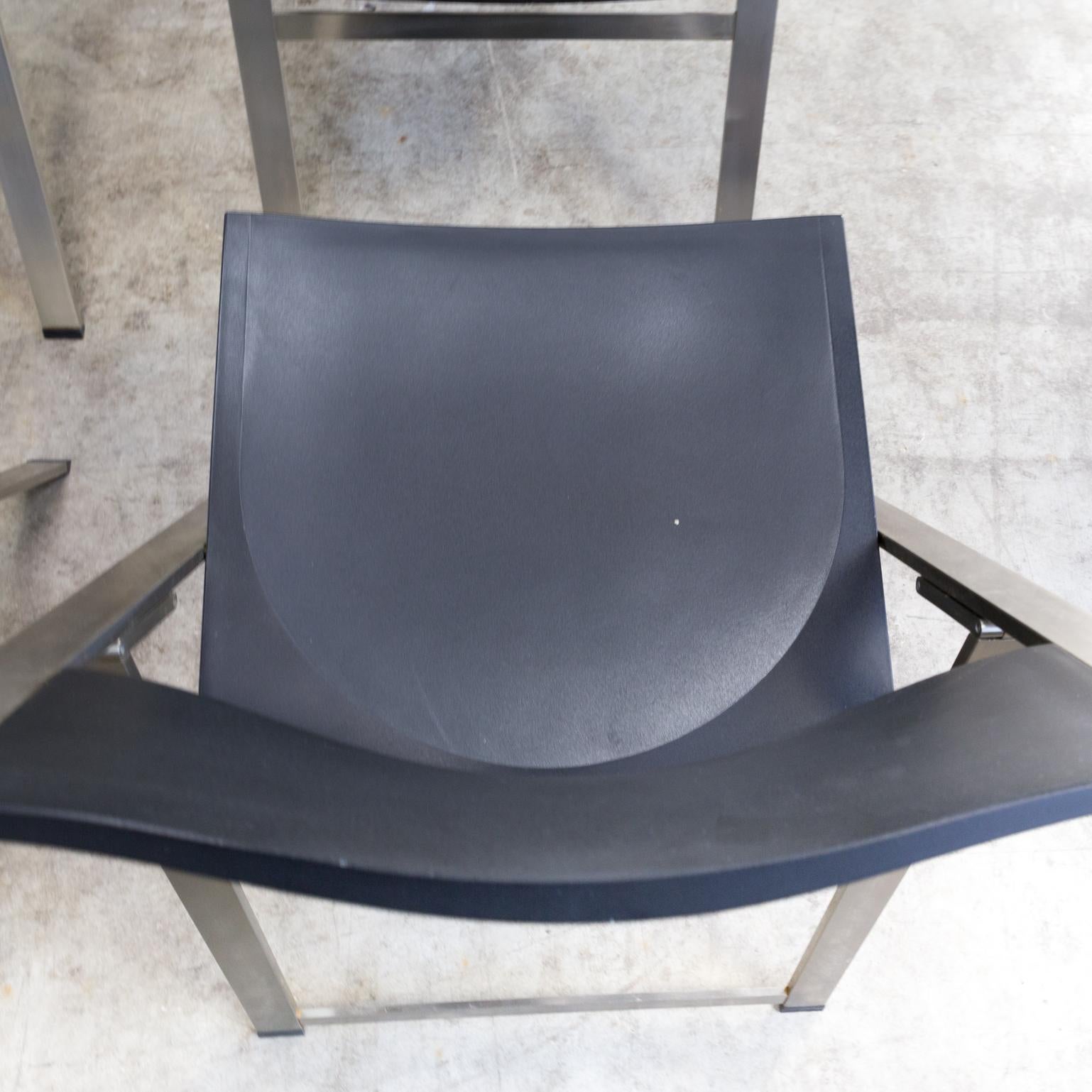 1990s, Justus Kolberg ‘P08’ Folding Chair for Tecno Set of 4 For Sale 5