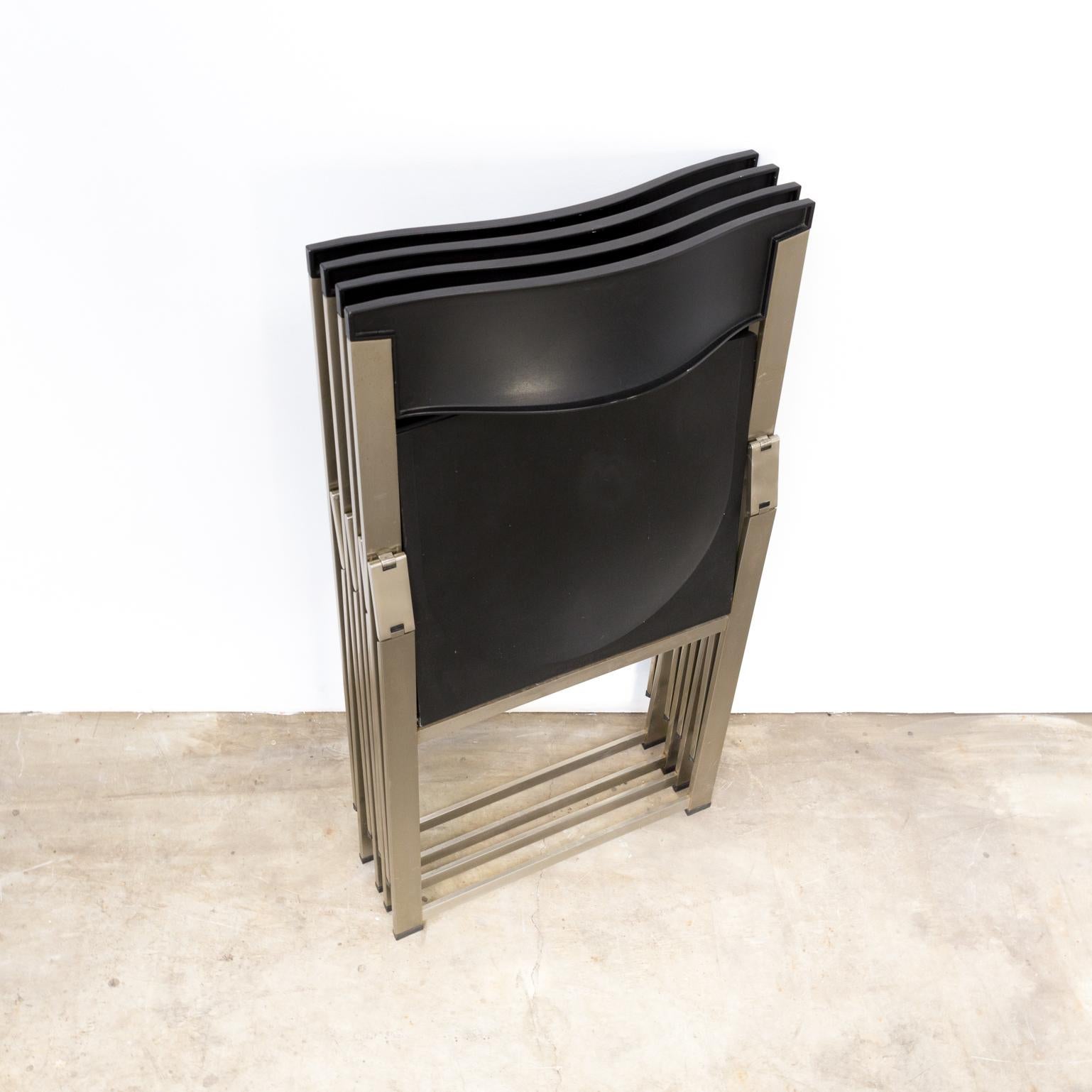 1990s, Justus Kolberg ‘P08’ Folding Chair for Tecno Set of 4 For Sale 8