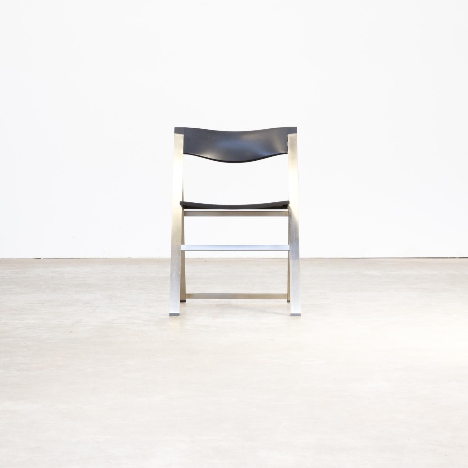 Late 20th Century 1990s, Justus Kolberg ‘P08’ Folding Chair for Tecno Set of 4 For Sale