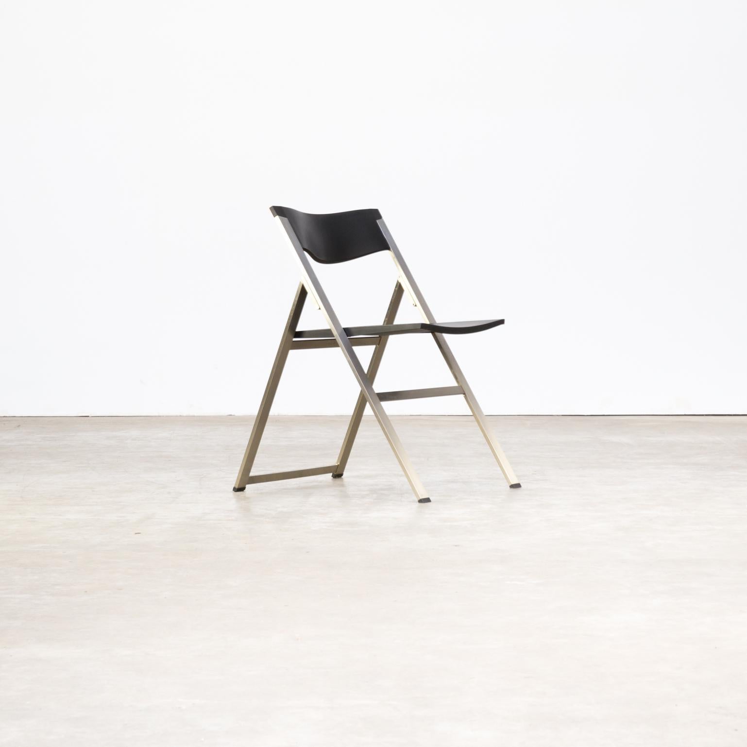 Stainless Steel 1990s, Justus Kolberg ‘P08’ Folding Chair for Tecno Set of 4 For Sale