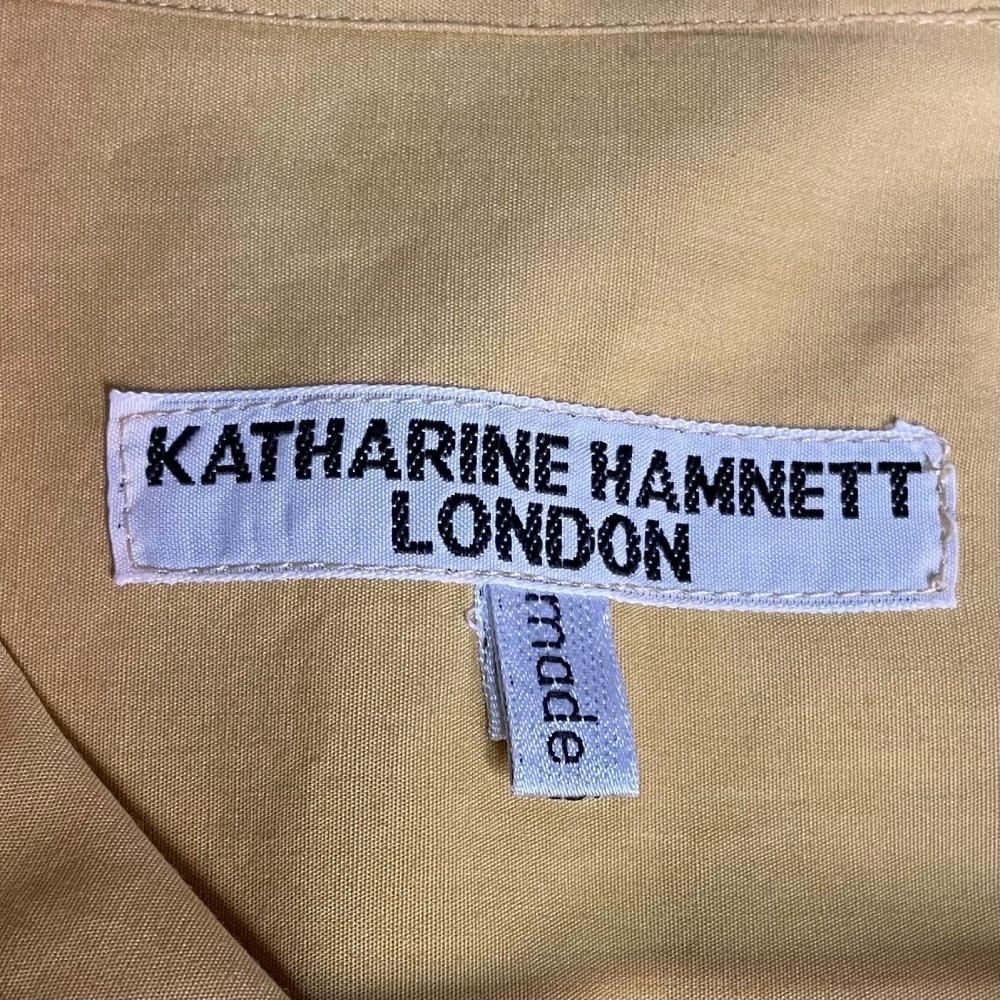 90s Katharine Hamnett ochre cotton oversize shirt For Sale at 1stDibs