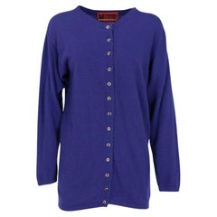 90s Kenzo Jungle Vintage purple wool cardigan