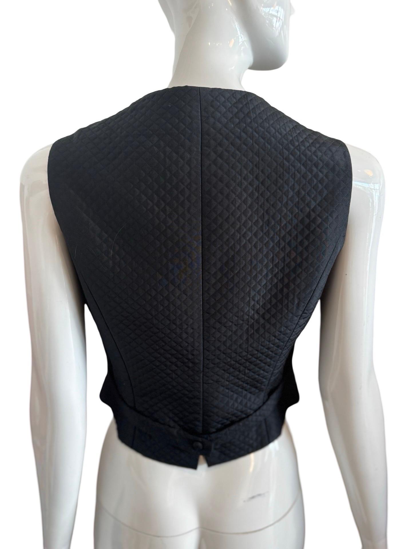 Black 90s Kenzo Quilted Vest For Sale