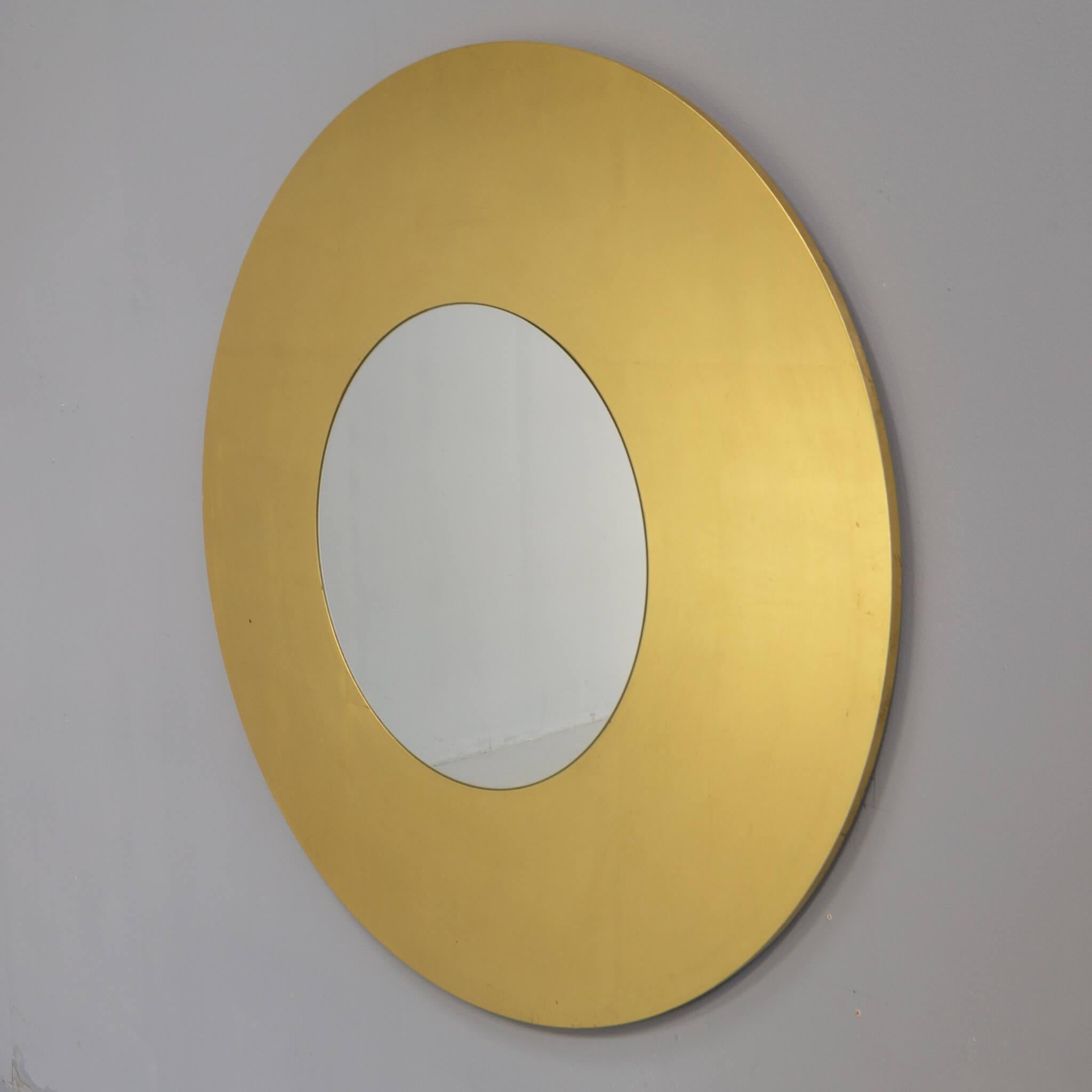 90s Lella and Massimo Vignelli ‘Lago Dorato’ mirror for Morphos In Good Condition For Sale In Amstelveen, Noord