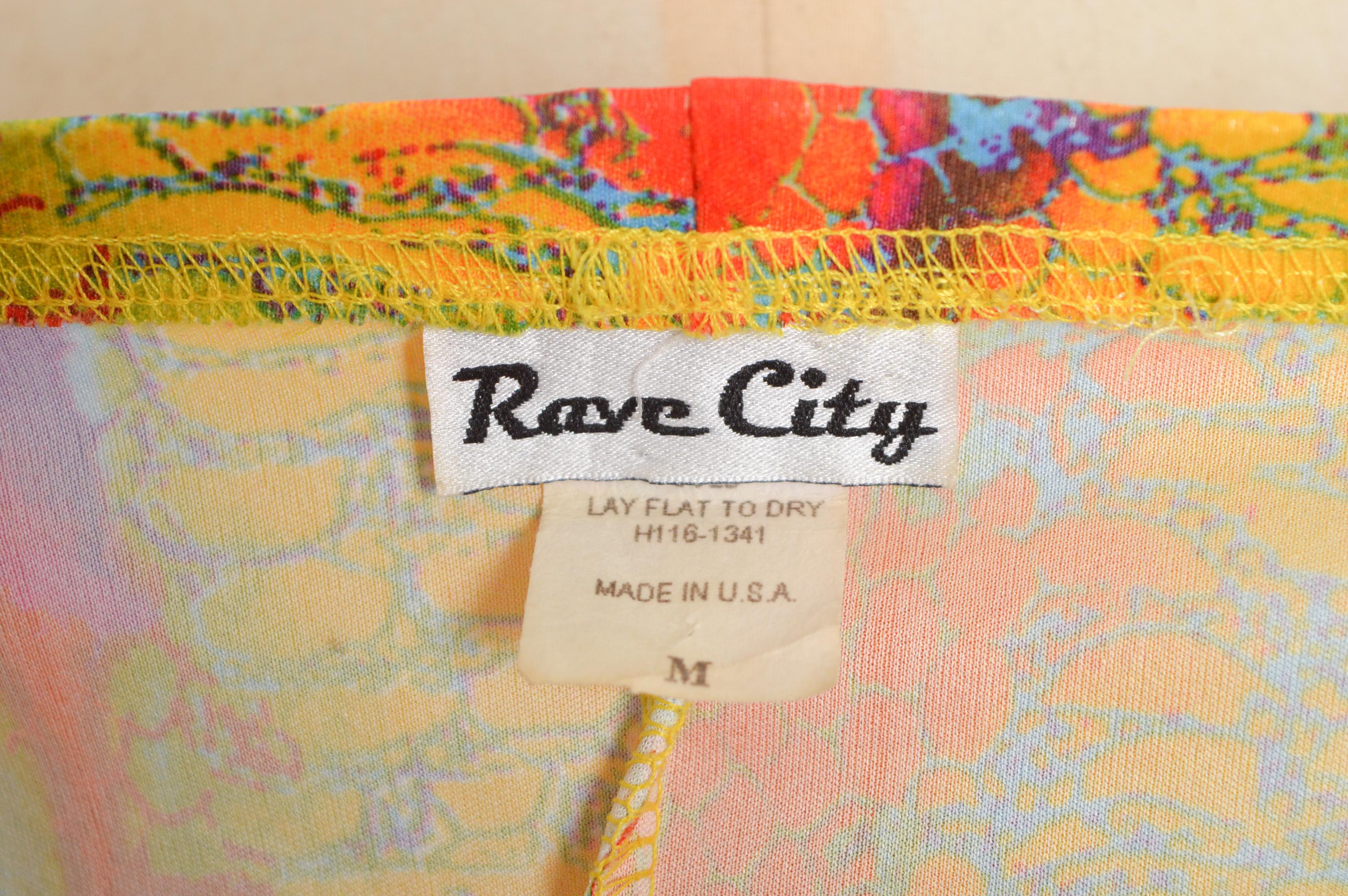 90er Jahre Made In USA Python Bandeau Buntes Trägerloses Regenbogen Minikleid im Angebot 3