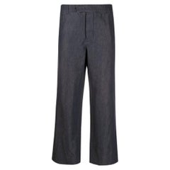 90s Maison Margiela Vintage denim grey cotton and linen trousers