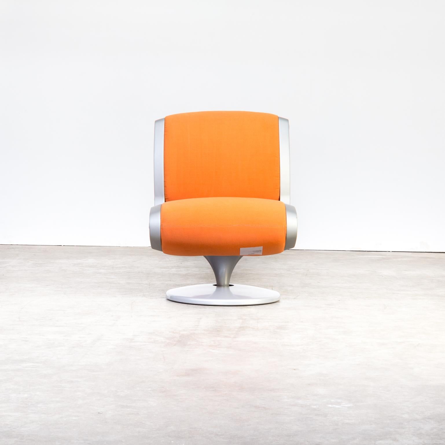 Fabric 1990s Marc Newson Gluon Swivel Chair and ottoman for Moroso