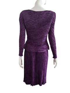 90s Mary McFadden Couture Purple Set