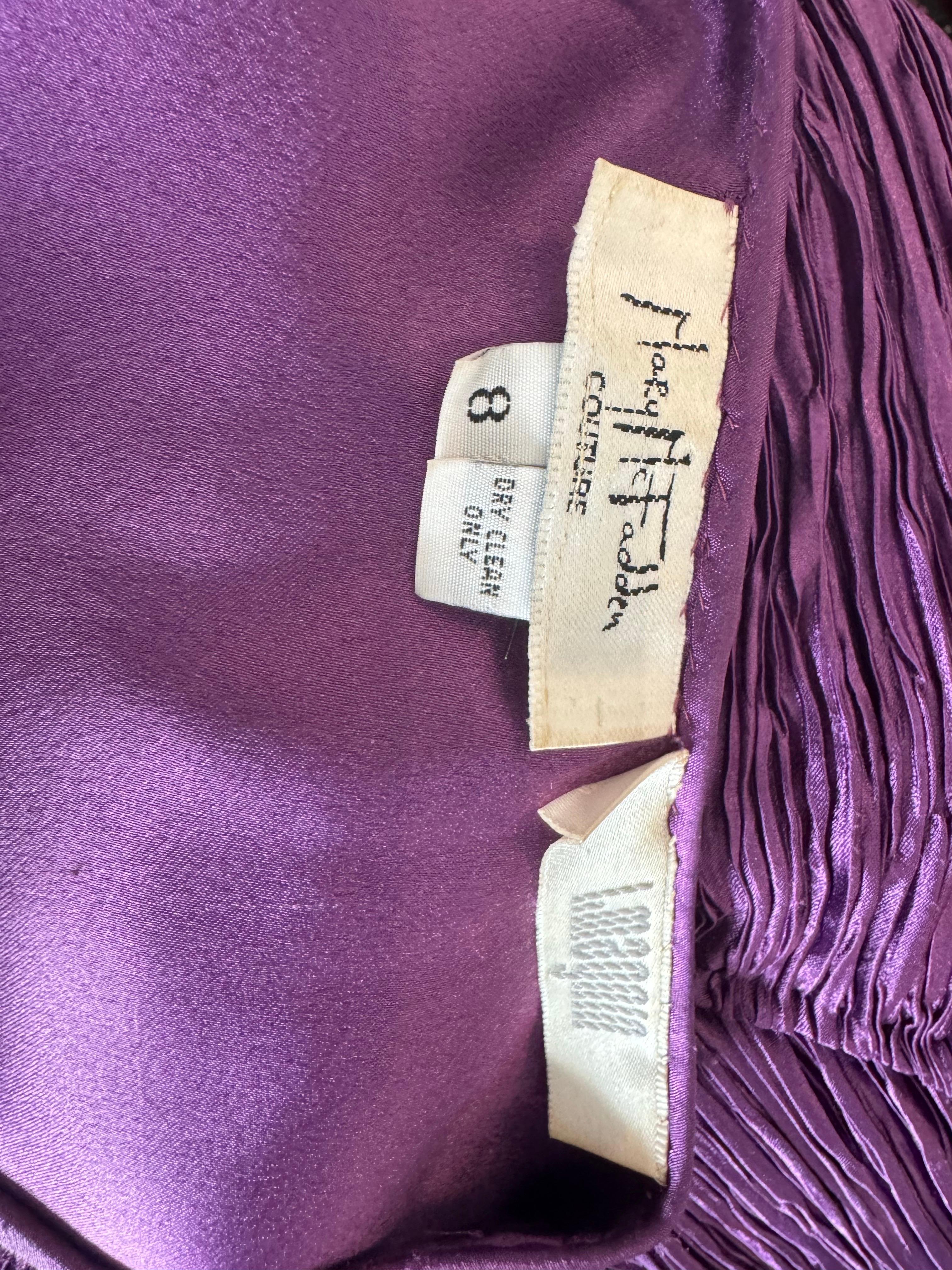 90s Mary McFadden Couture Purple Set In Good Condition For Sale In Miami, FL