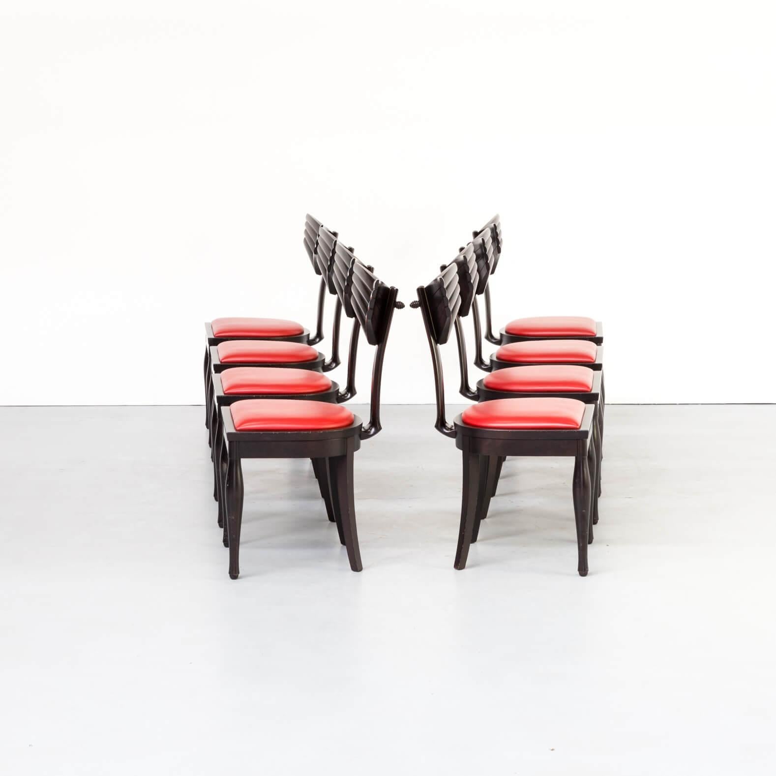Italian 1990s Massimo Scolari ‘Olimpia’ Chair for Giorgetti Set of 8 For Sale