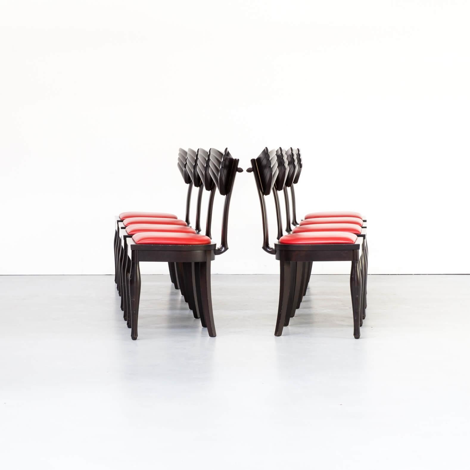 Lacquered 1990s Massimo Scolari ‘Olimpia’ Chair for Giorgetti Set of 8 For Sale