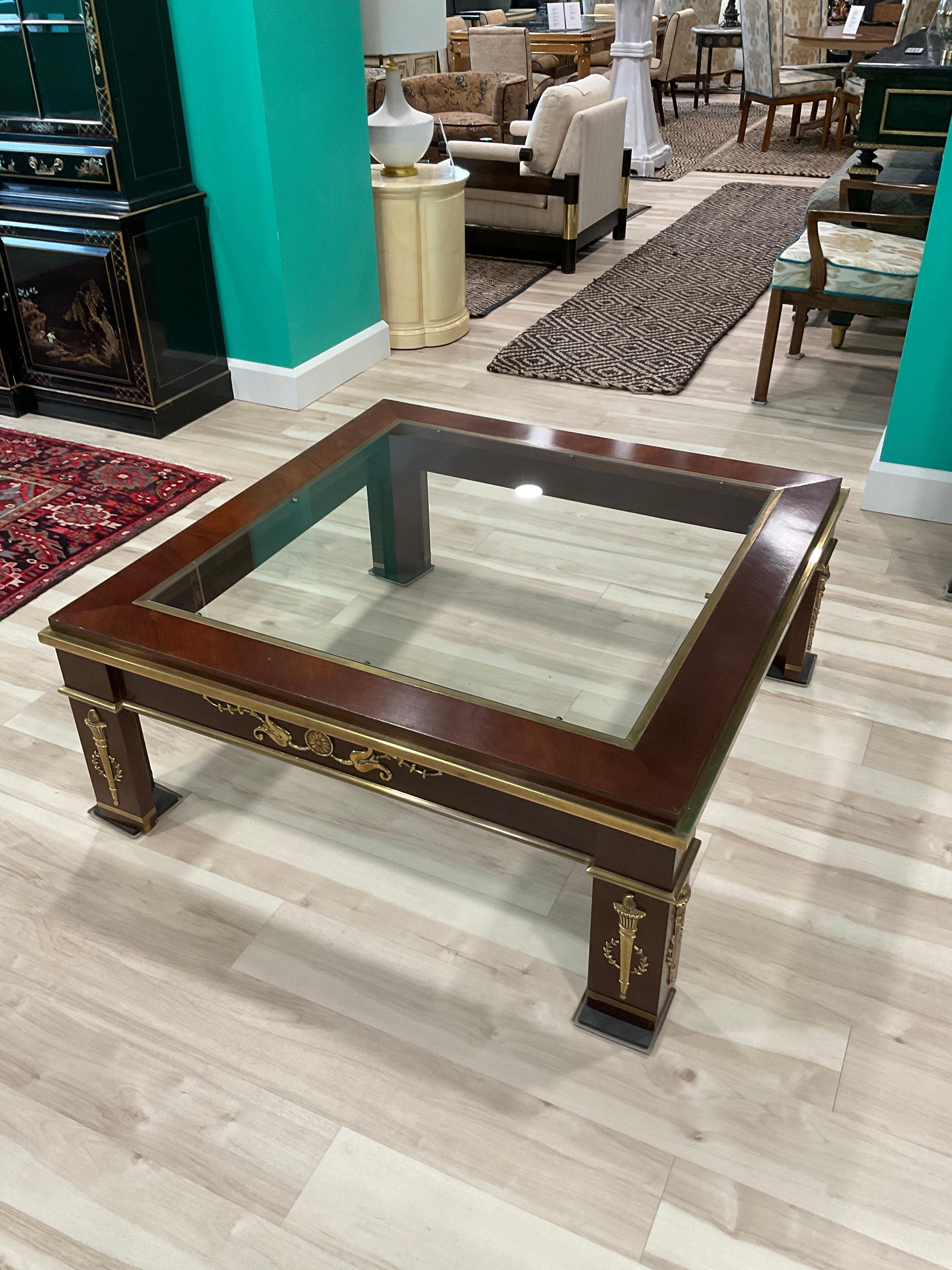 90s Mastercraft Neoclassical Coffee Table For Sale 1