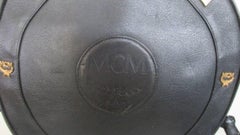 MCM Round Black Leather Cross Body Bag, 1990s