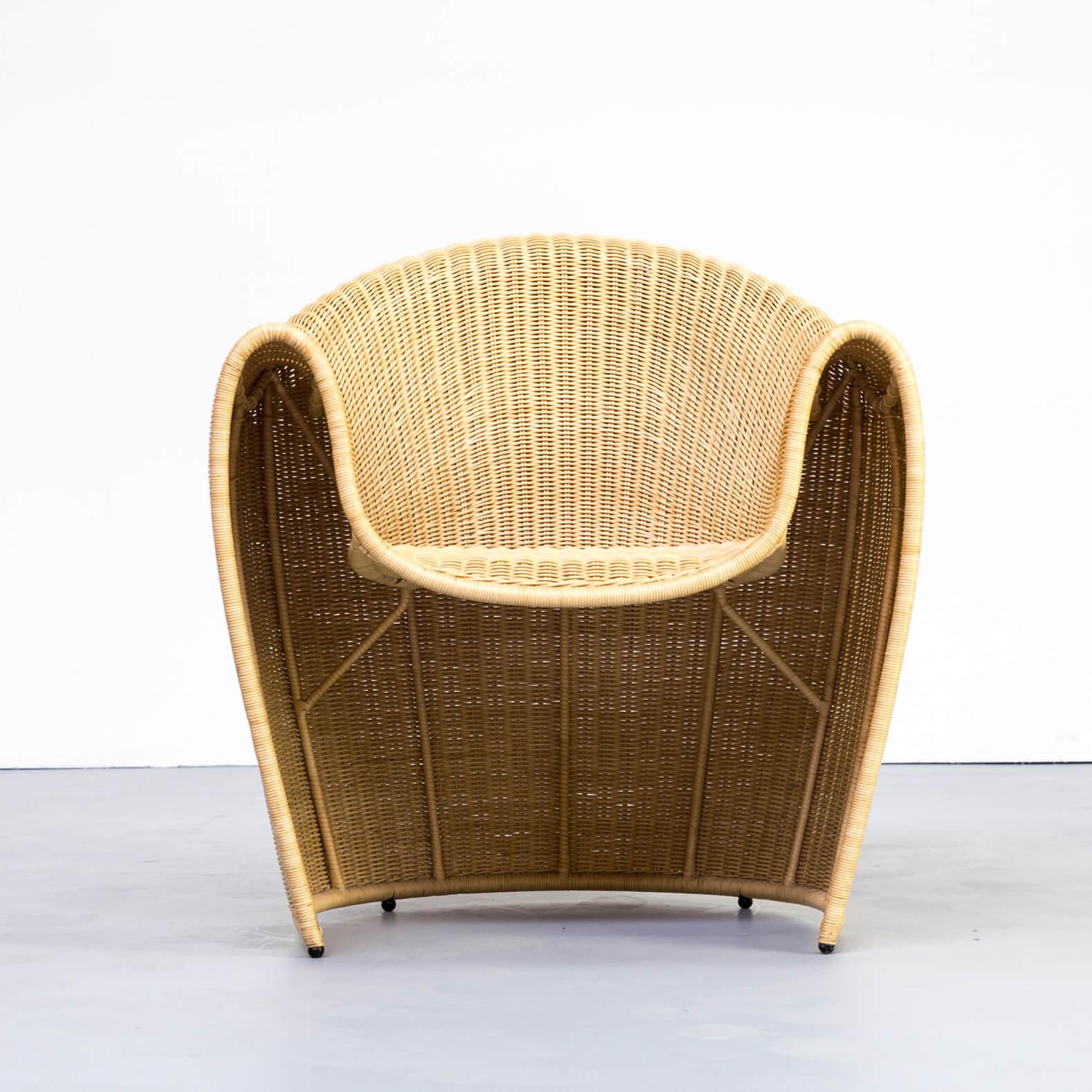 1990er Jahre Miki Astori 'King Tubby' Fauteuil für die Atlantide Kollektion von Driade (Rattan)