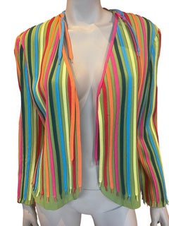 90s Moschino Cheap and Chic Rainbow Shoelace Blazer