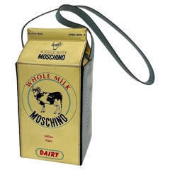 90’s Moschino Milk Carton Leather Shoulder Bag
