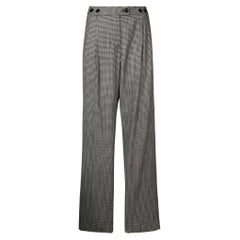 90s Moschino Vintage black and white houndstooth wool trousers