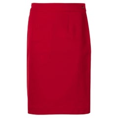 90s Moschino Vintage red straight midi skirt