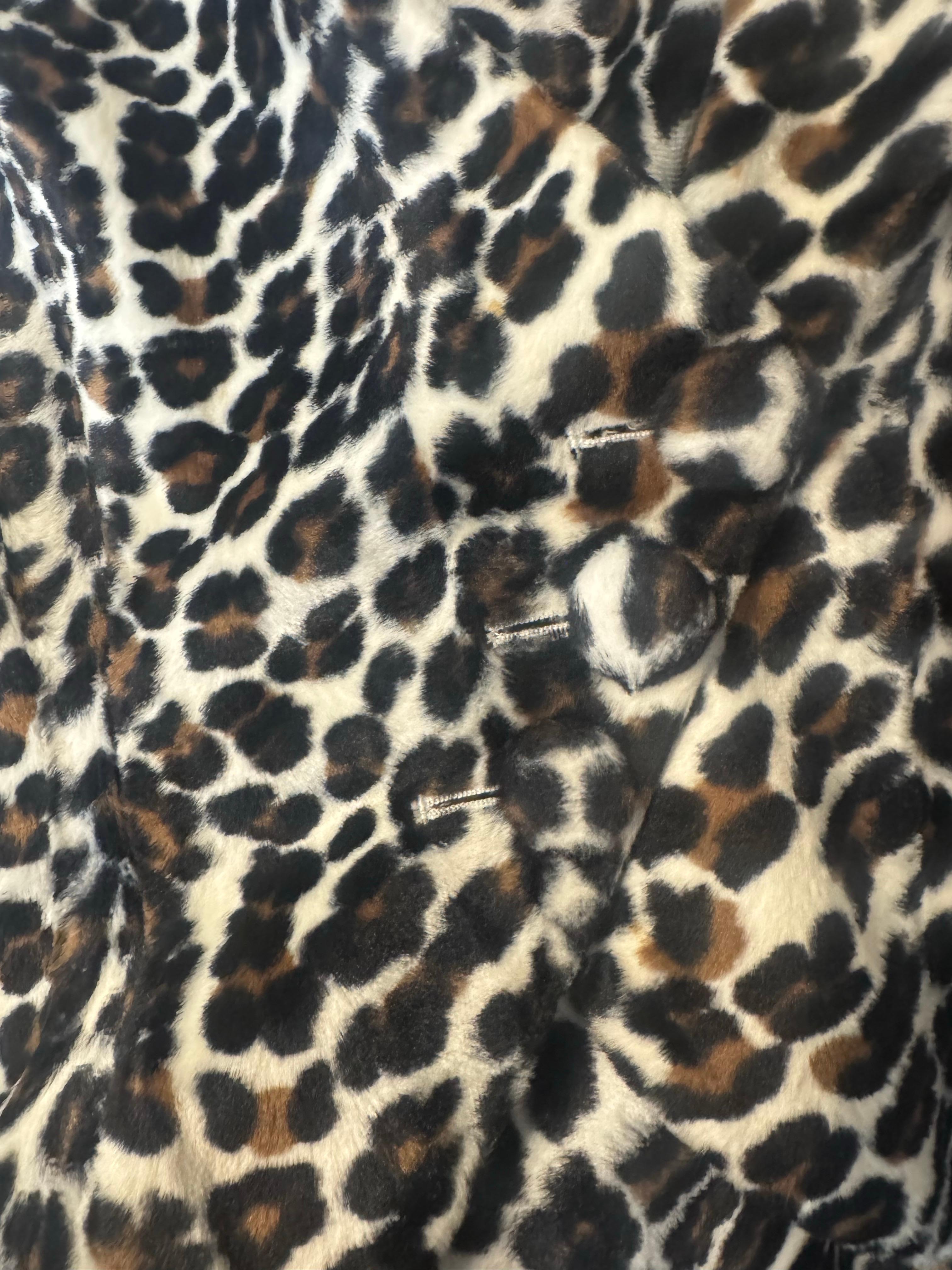 90s Norma Kamali Leopard Skirt Suit en venta 6