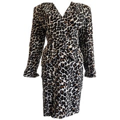 Vintage 90s Norma Kamali Leopard Skirt Suit