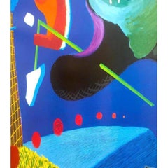 90s Original David Hockney The Other Side Louisiana Modern Exhibition Poster