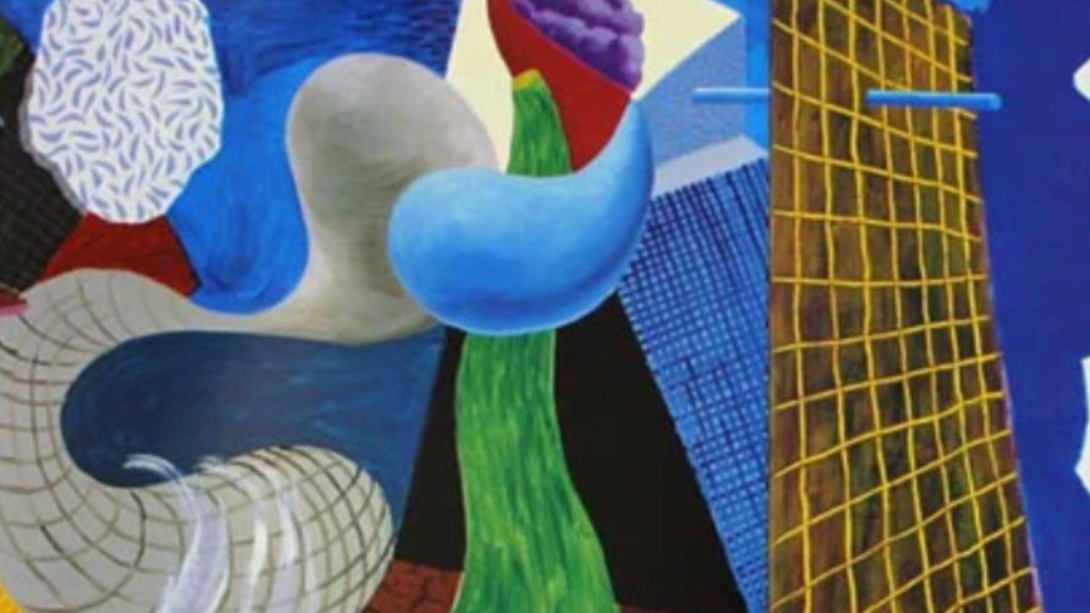 Britannique 90s Original David Hockney The Other Side Louisiana Modern Exhibition Poster en vente