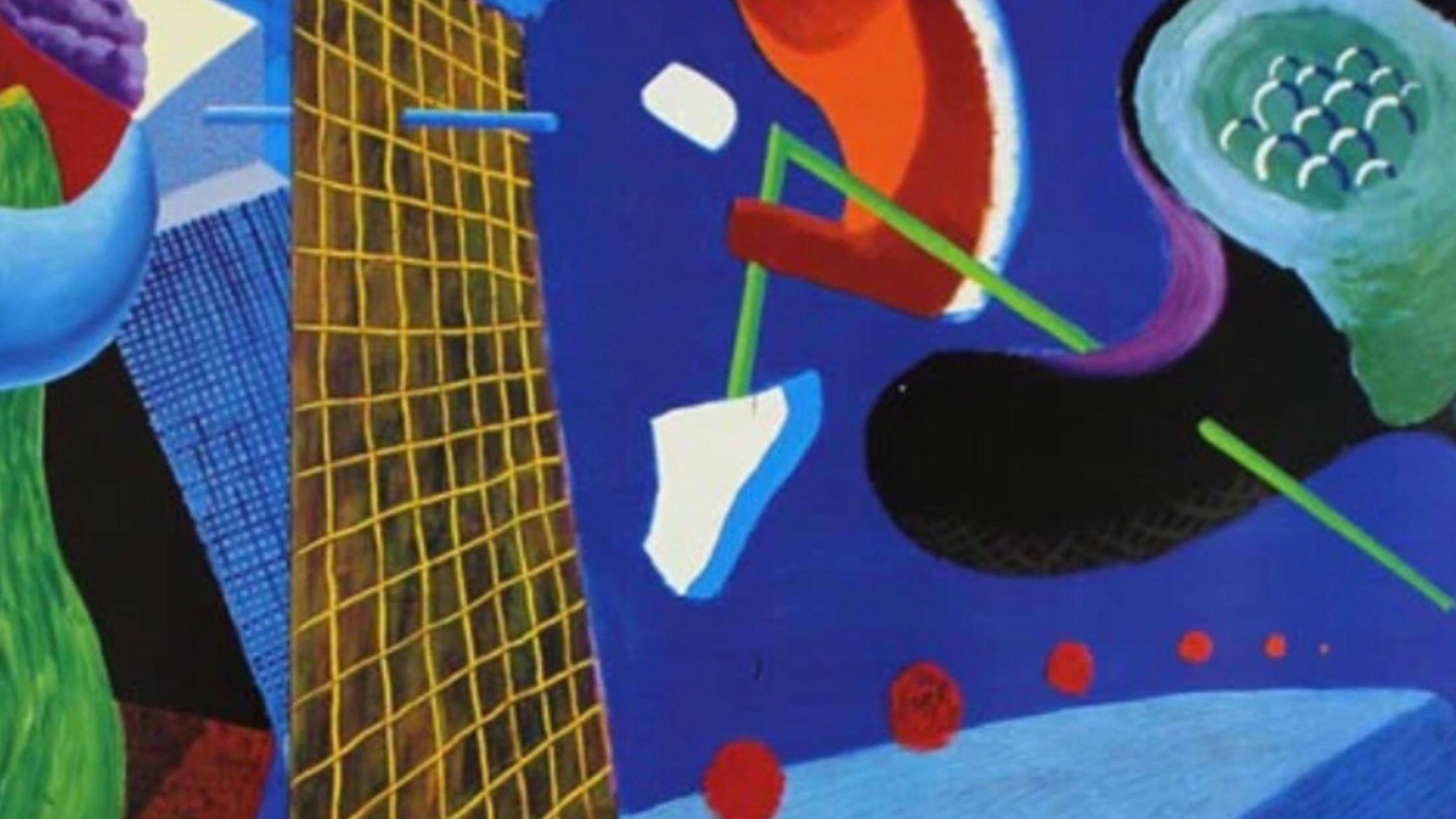 90s Original David Hockney The Other Side Louisiana Modern Exhibition Poster Bon état - En vente à St.Petersburg, FL
