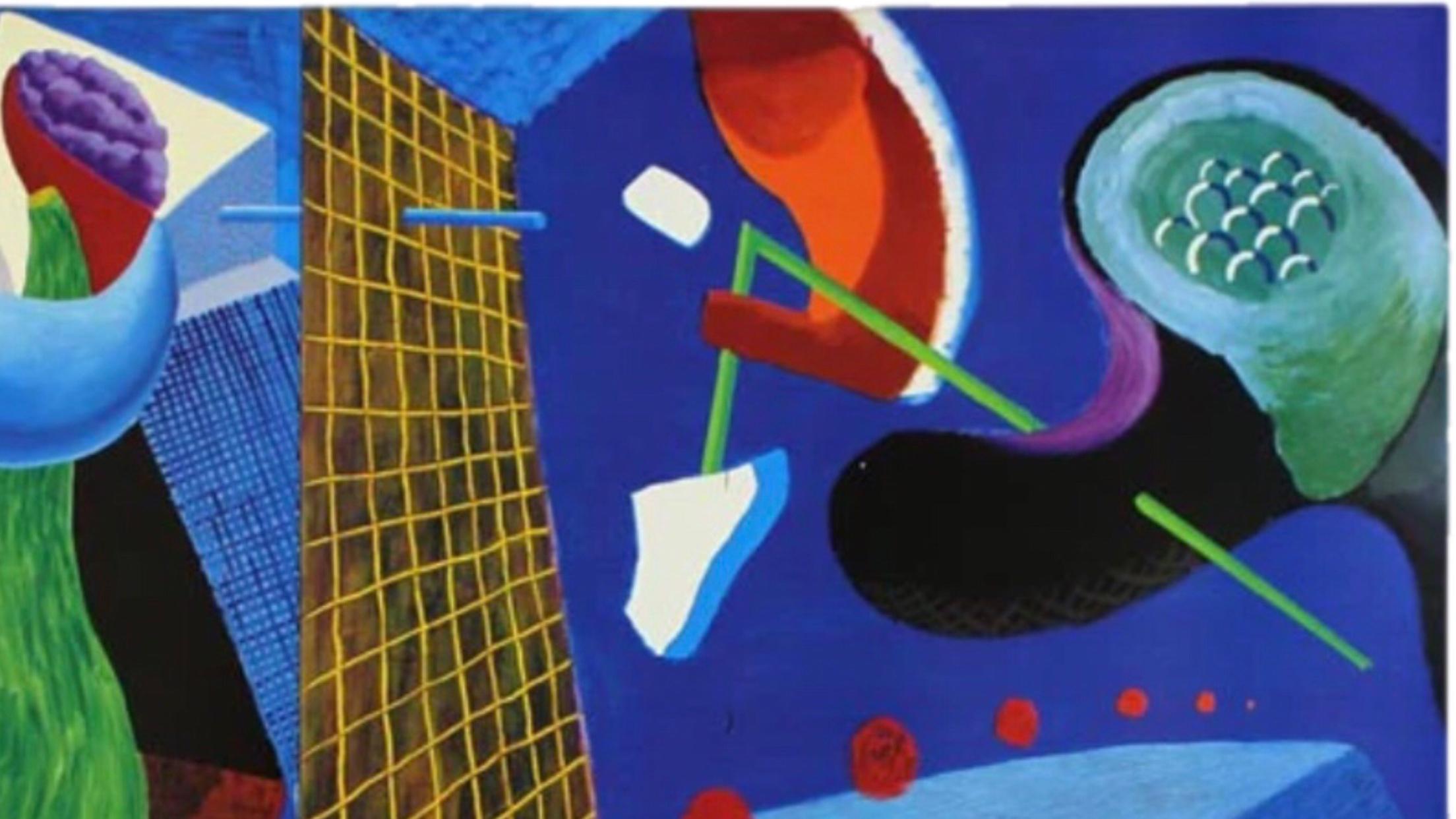 20ième siècle 90s Original David Hockney The Other Side Louisiana Modern Exhibition Poster en vente