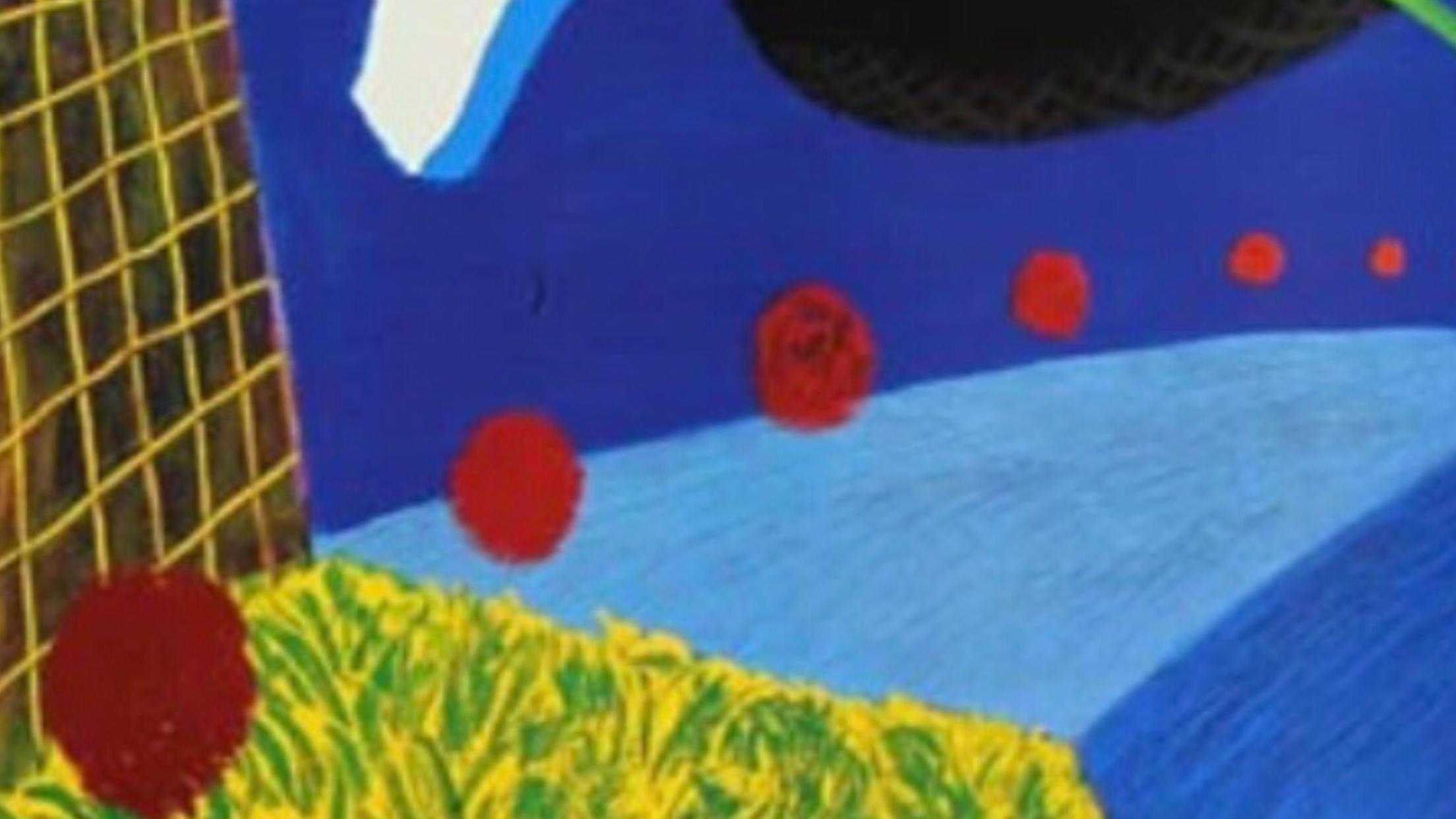 90s Original David Hockney The Other Side Louisiana Modern Exhibition Poster en vente 1