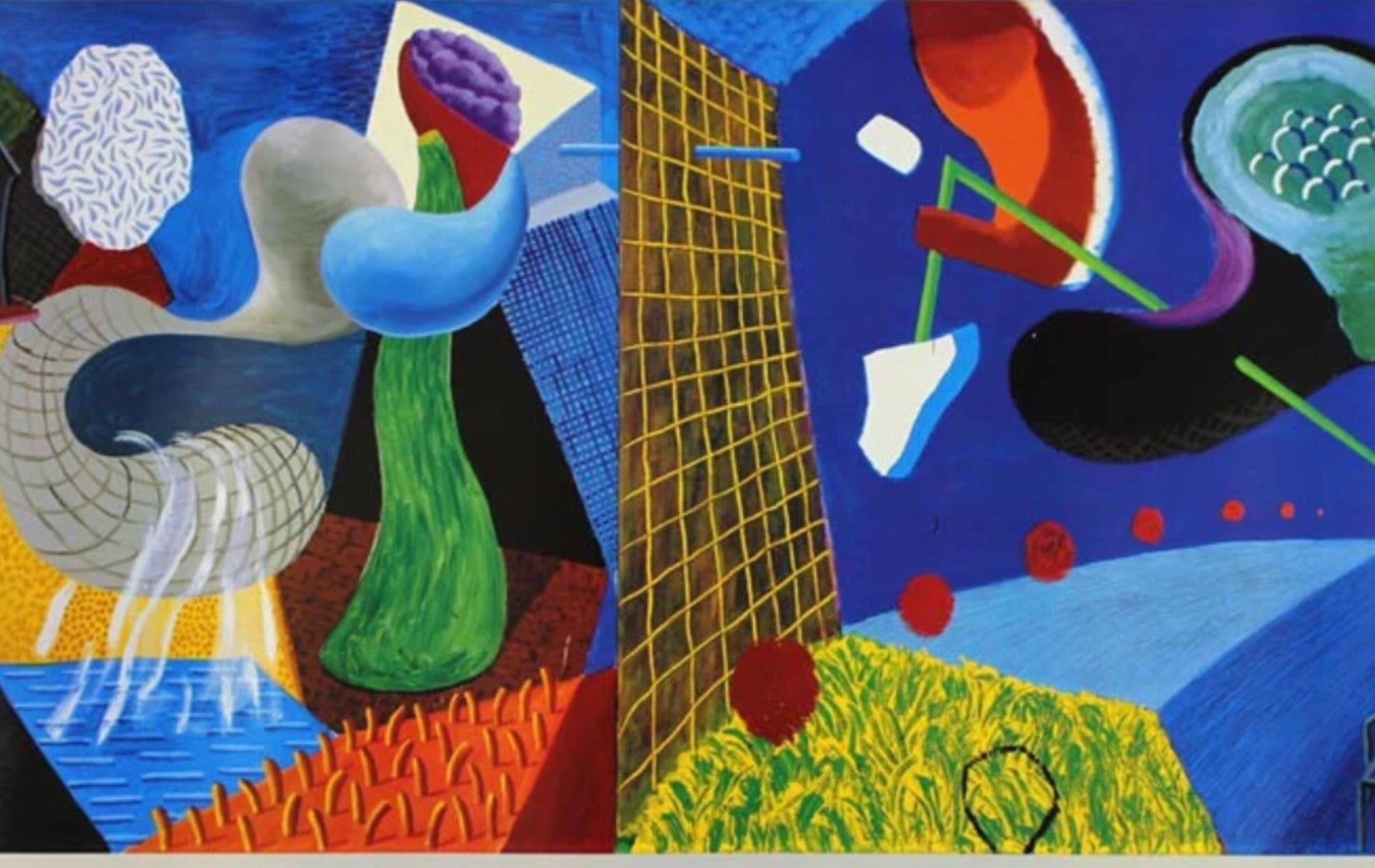 90s Original David Hockney The Other Side Louisiana Modern Exhibition Poster en vente 2
