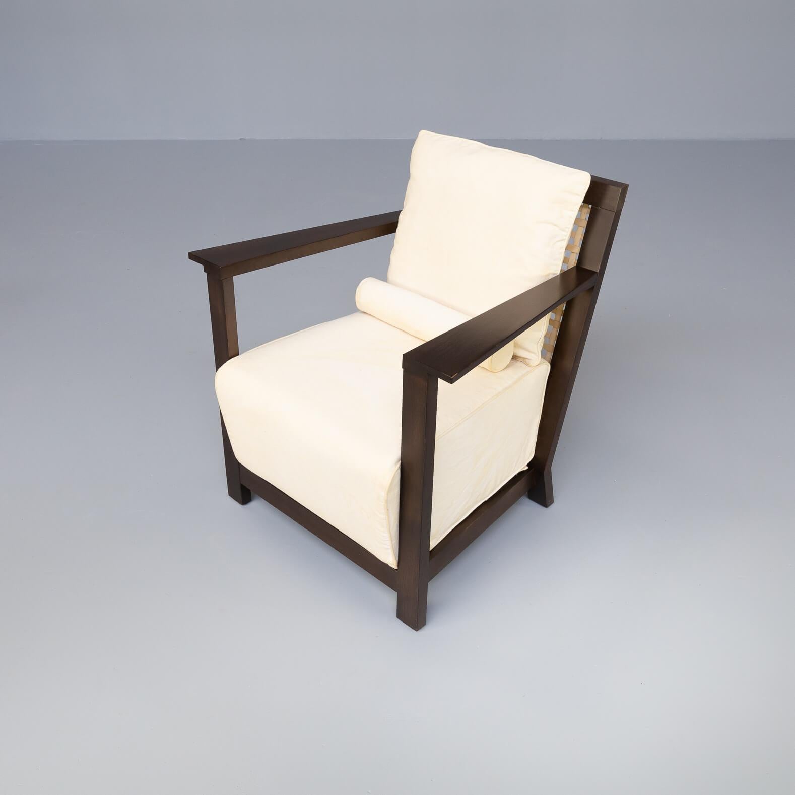 Veneer 1990s Paola Navone ‘Otto 111’ Fauteuil for Gervasoni Set/2 For Sale