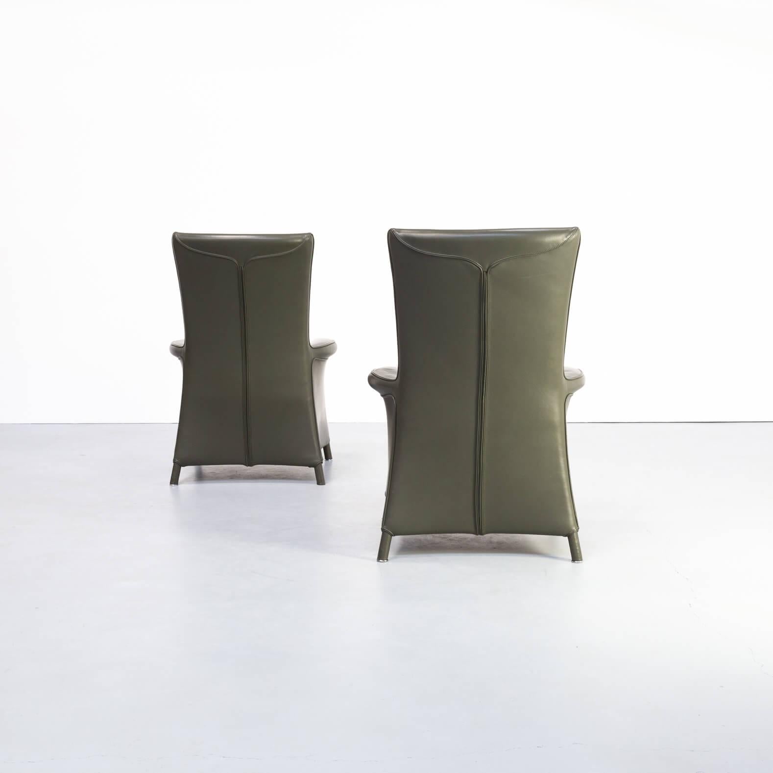 Leather 1990s Paolo Piva ‘alta’ Armchair for Wittmann Set of 2 For Sale