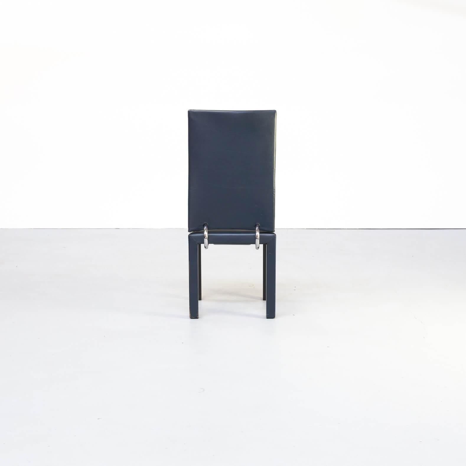Leather 90s Paolo Piva ‘arcadia’ dining chairs for B & B Italia set/6 For Sale