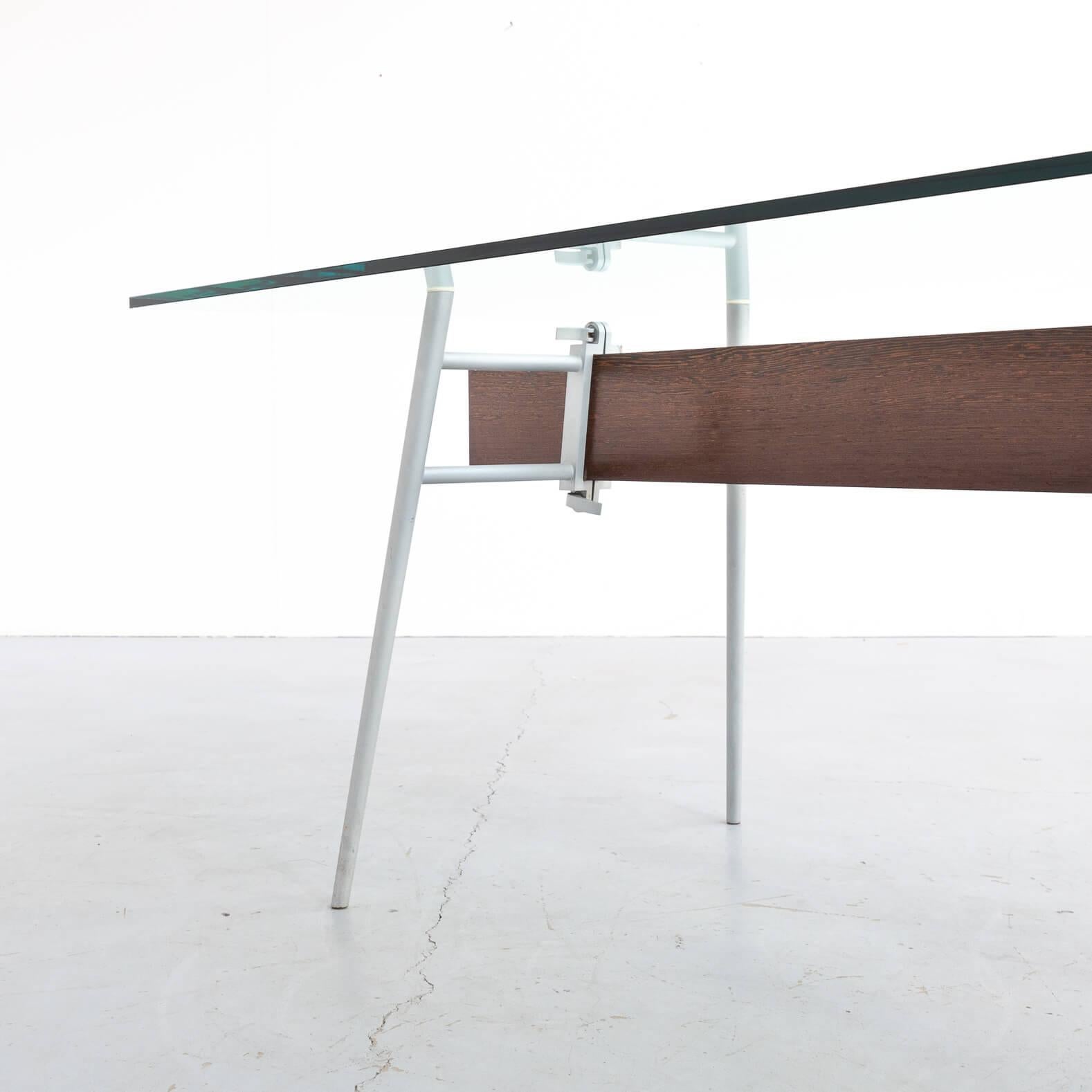 90s Philippe Starck ‘M.T. Minimum’ Glass Dining Table for Cassina For Sale 1