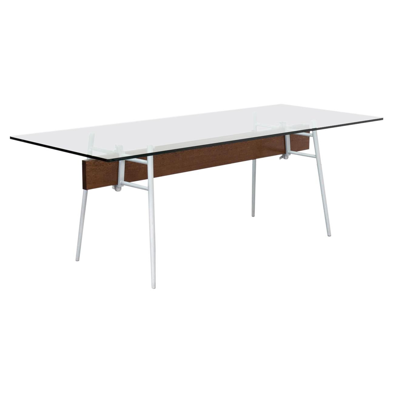 90s Philippe Starck ‘M.T. Minimum’ Glass Dining Table for Cassina For Sale