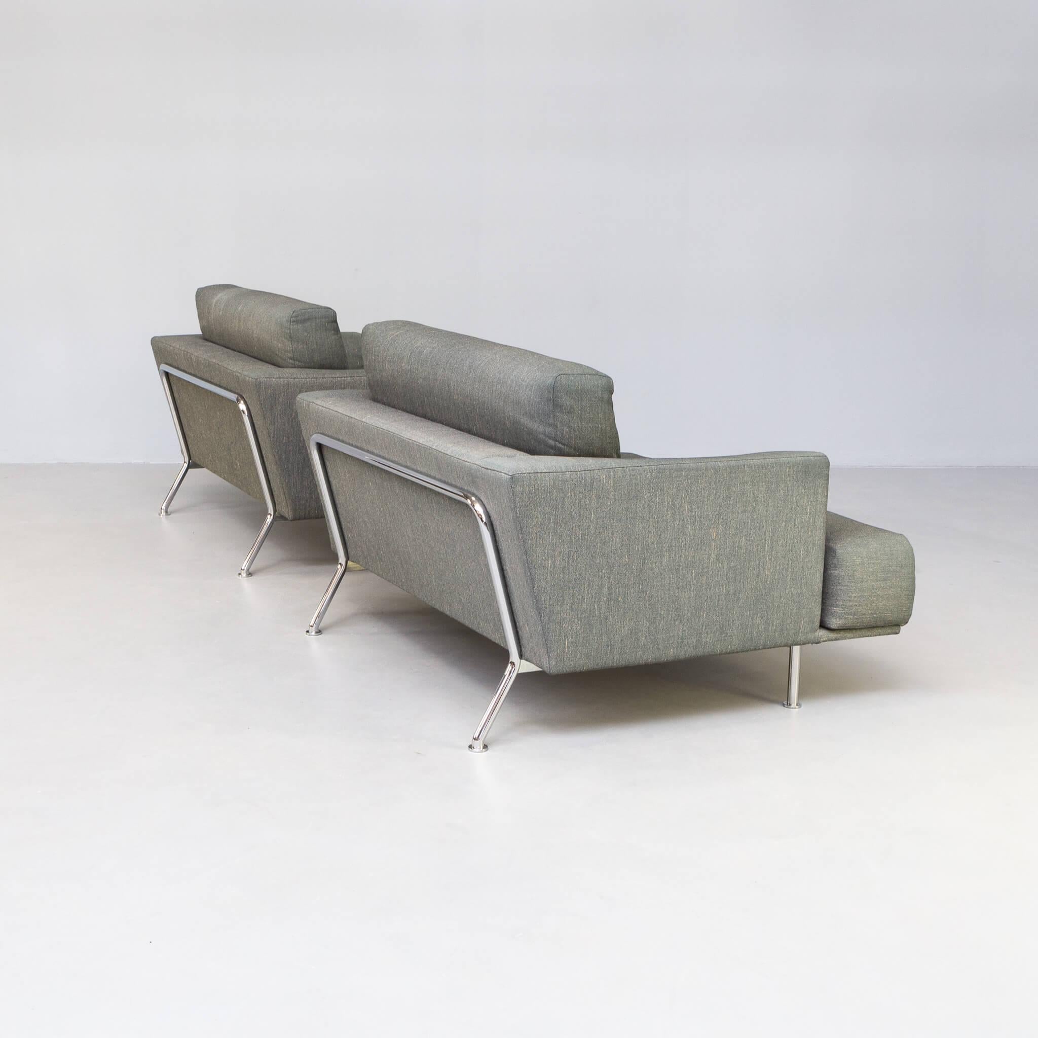 Fabric 90s Piero Lissoni ‘Nest’ Fauteuil for Cassina Set / 2 For Sale