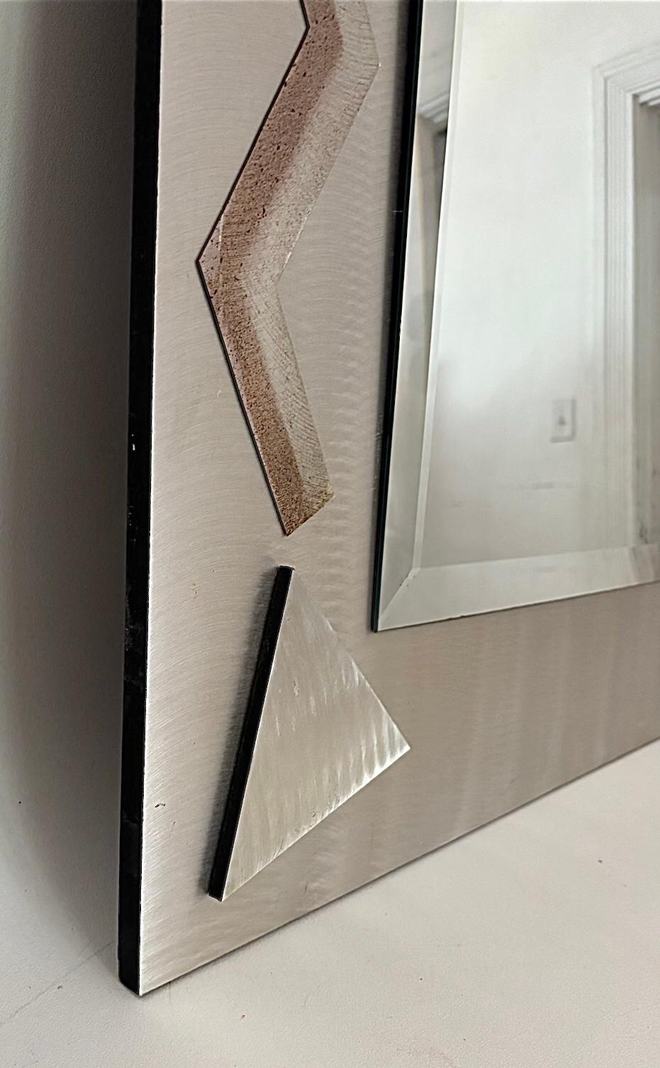 Miroir mural industriel Memphis d'Alessandro Mendini Glas Italia, années 90 en vente 7