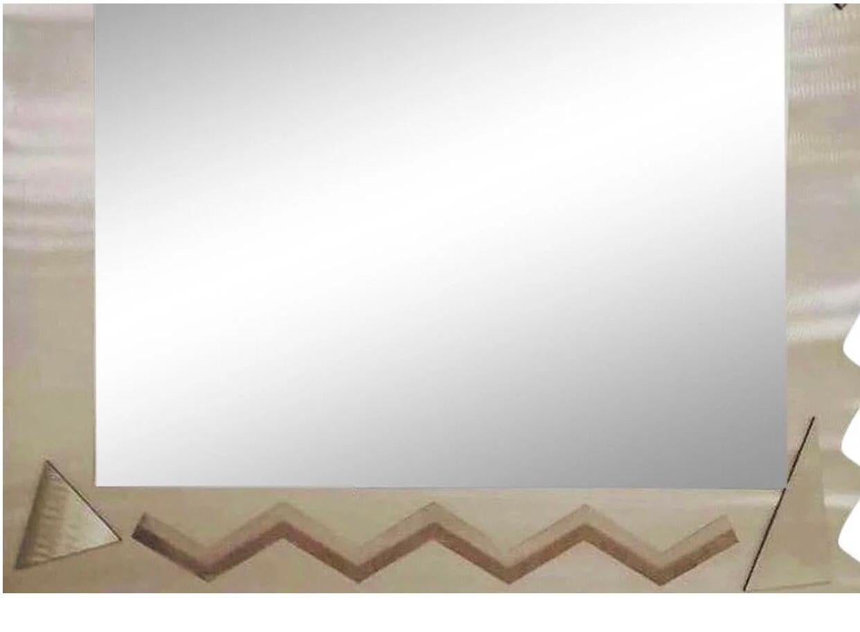 Métal Miroir mural industriel Memphis d'Alessandro Mendini Glas Italia, années 90 en vente