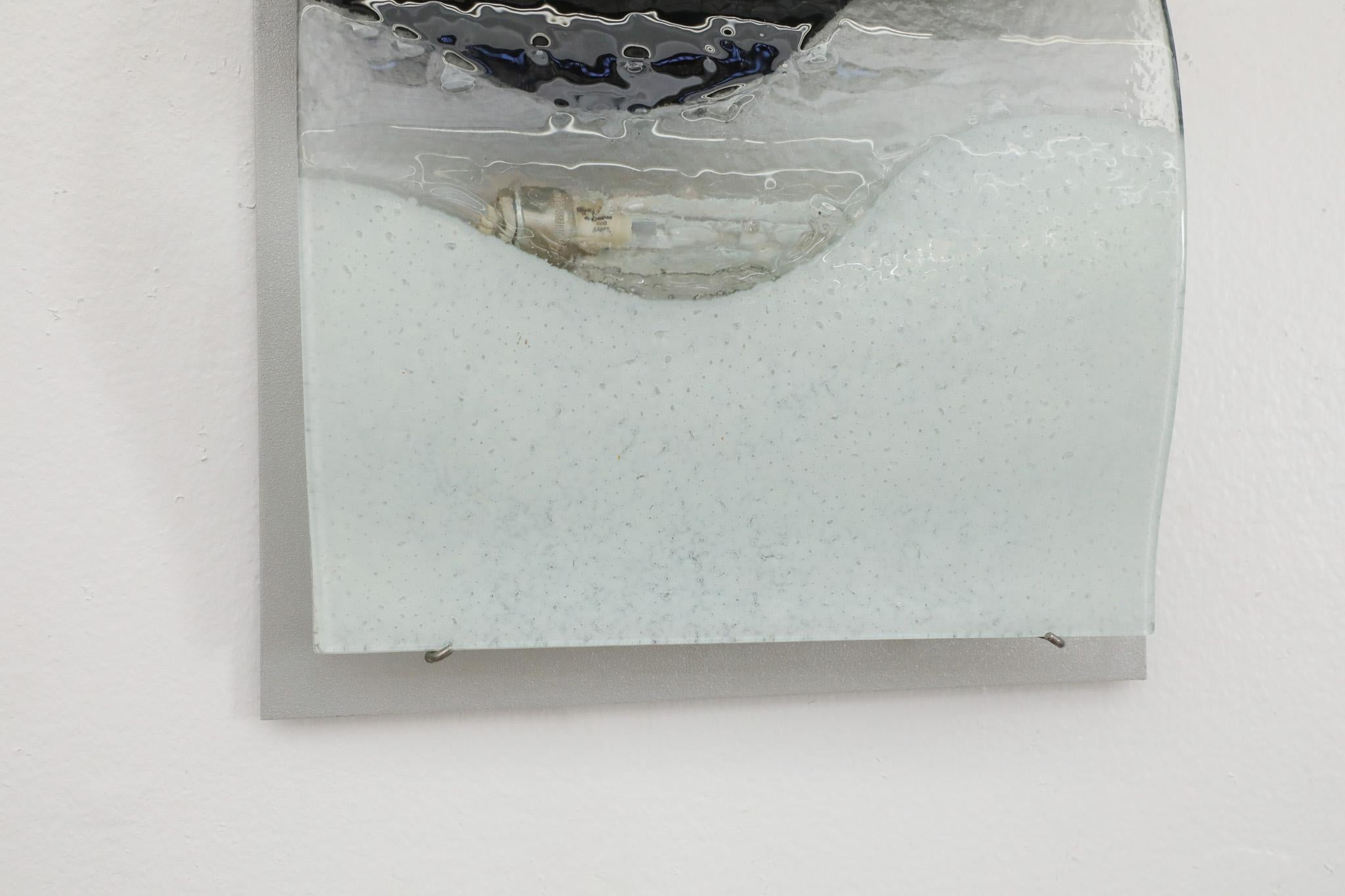 90's Post Modern Slumped Glass Wall Sconces im Angebot 1