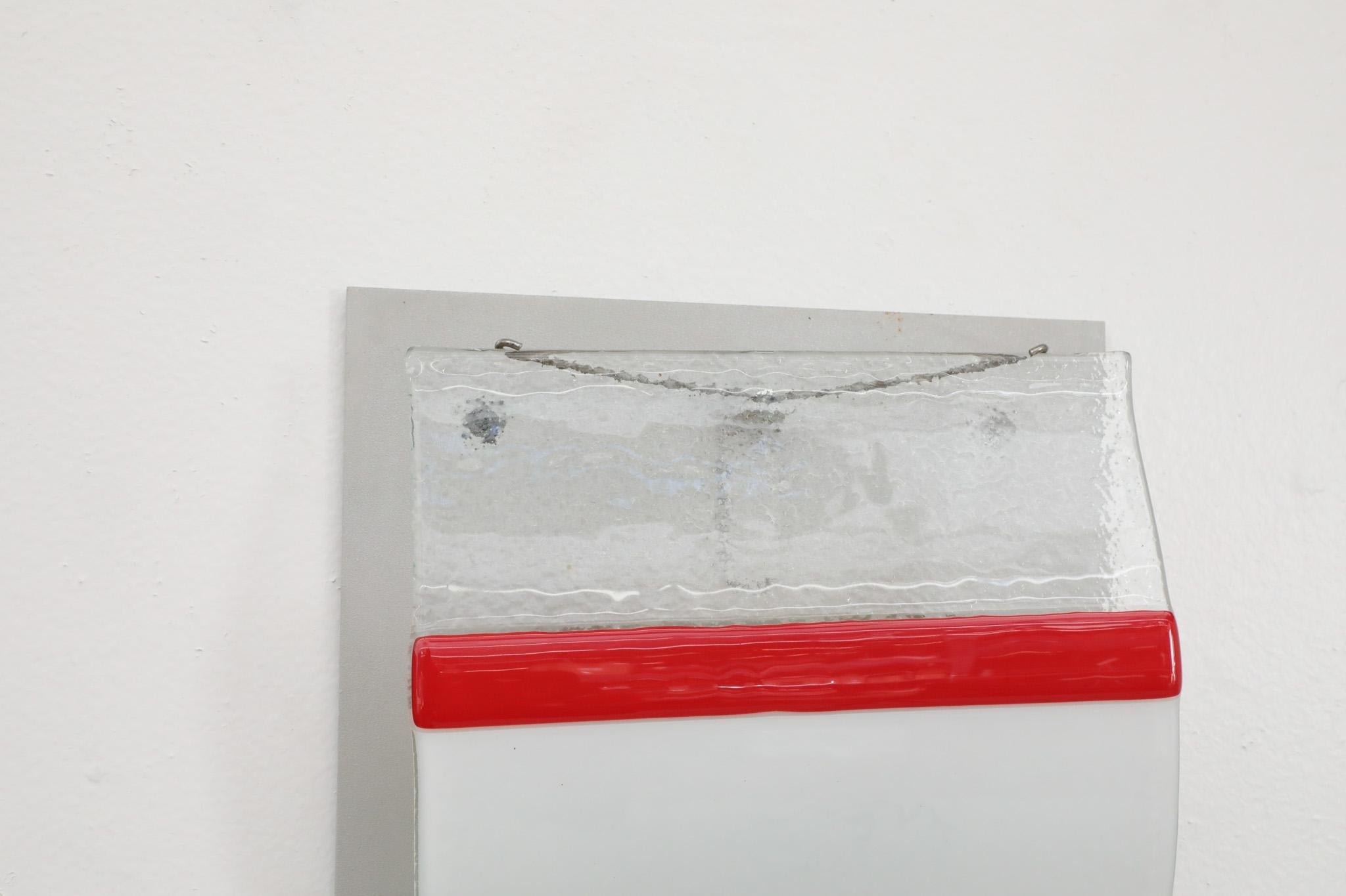 90's Post Modern Slumped Glass Wall Sconces im Angebot 2