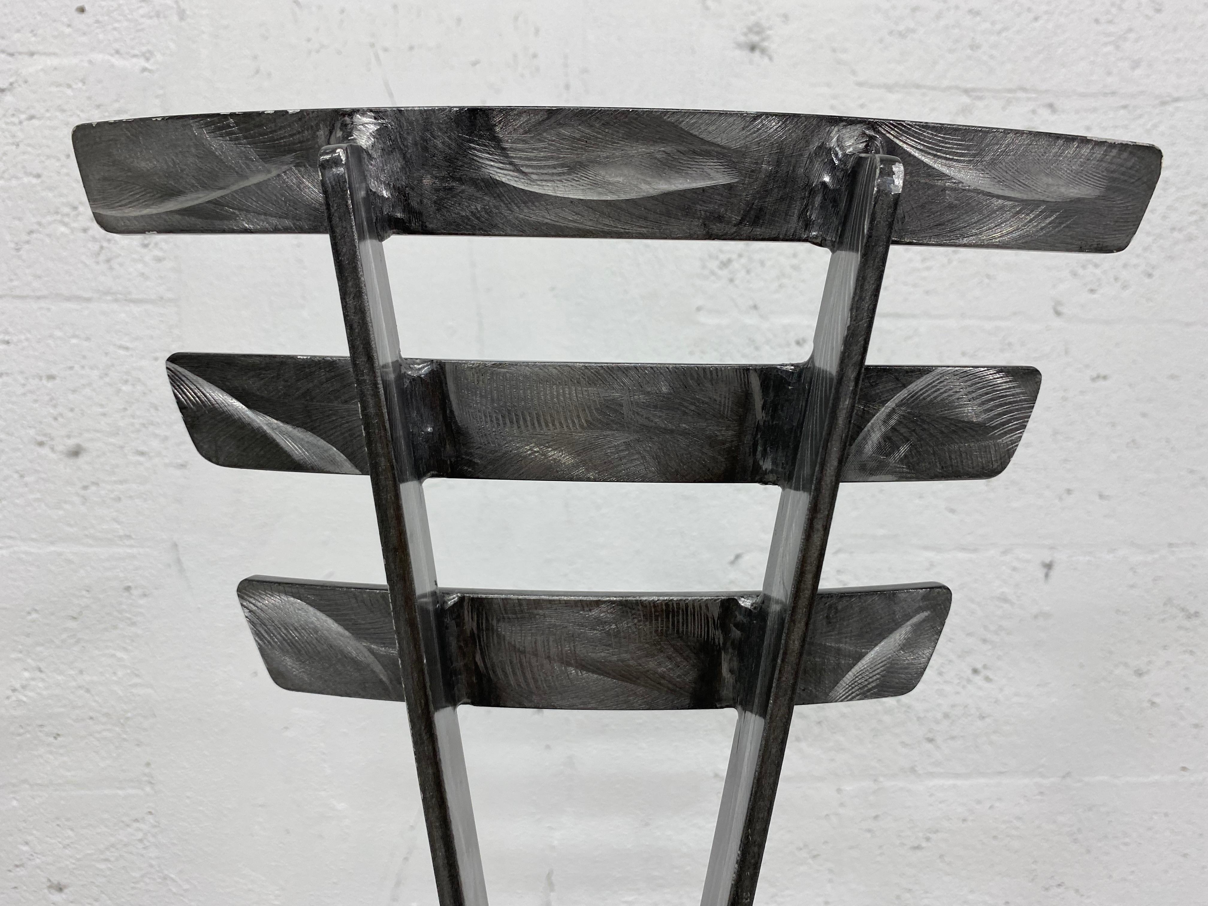 90s Postmodern Contemporary Welded Steel Studio Side Chairs, a Pair 7