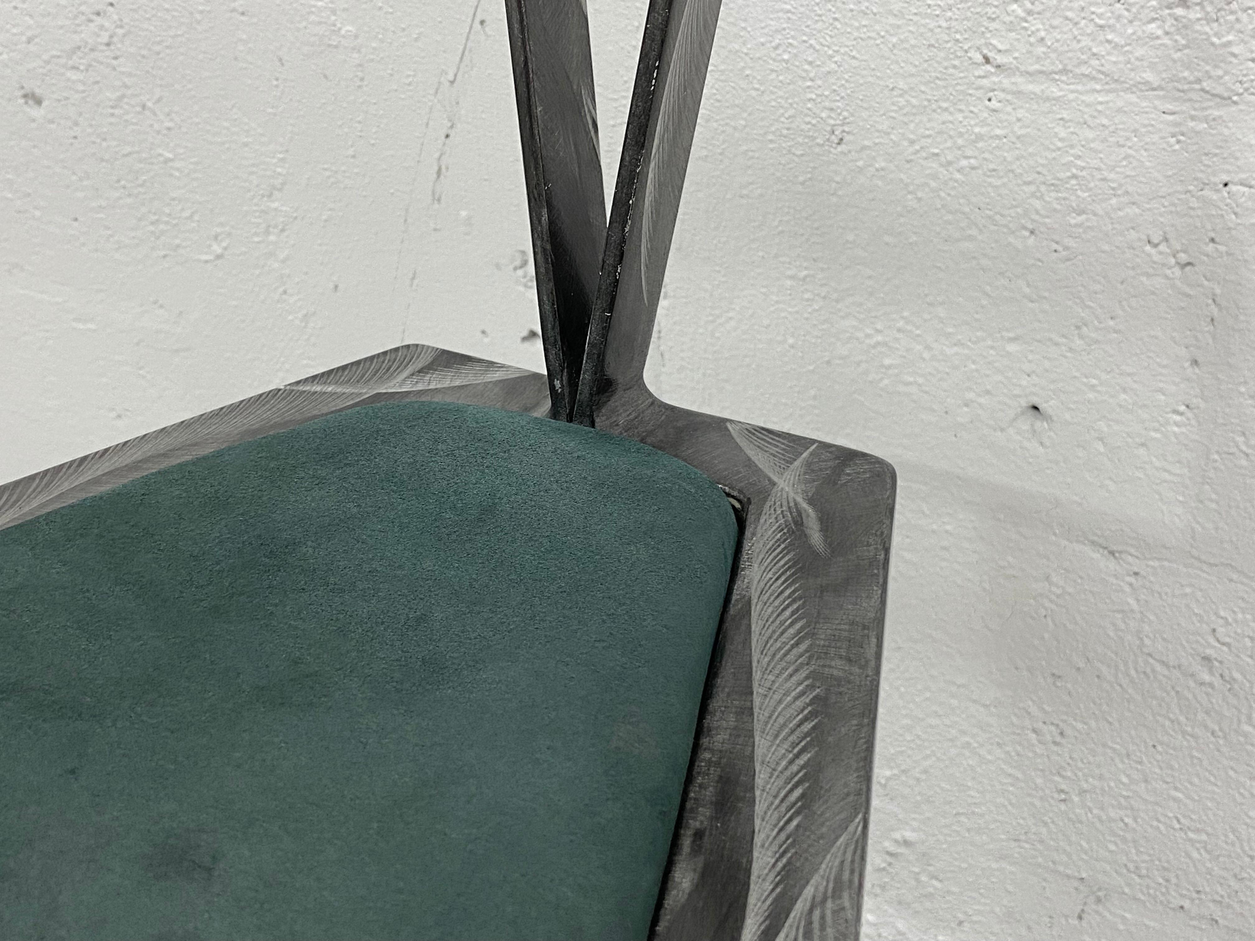 90s Postmodern Contemporary Welded Steel Studio Side Chairs, a Pair 3