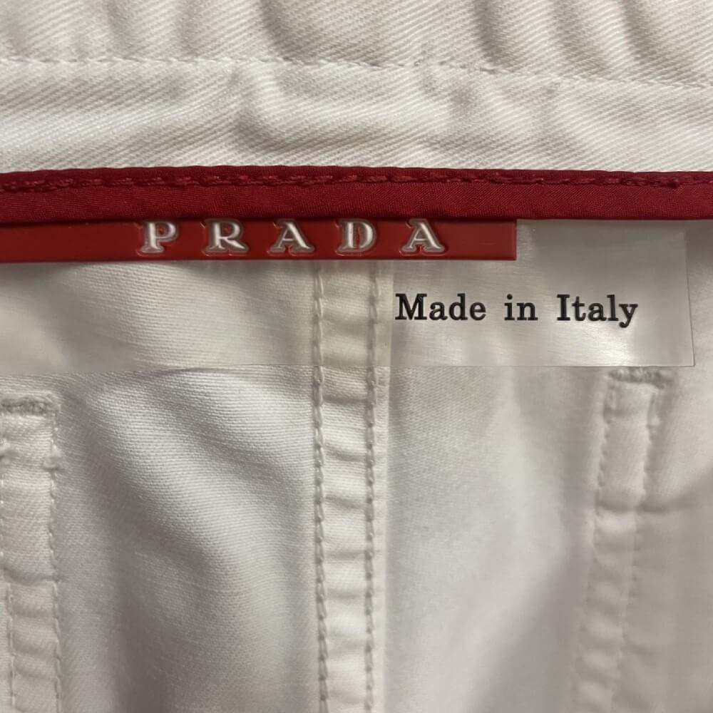 90s Prada Vintage white denim cotton six pockets trousers In Excellent Condition In Lugo (RA), IT