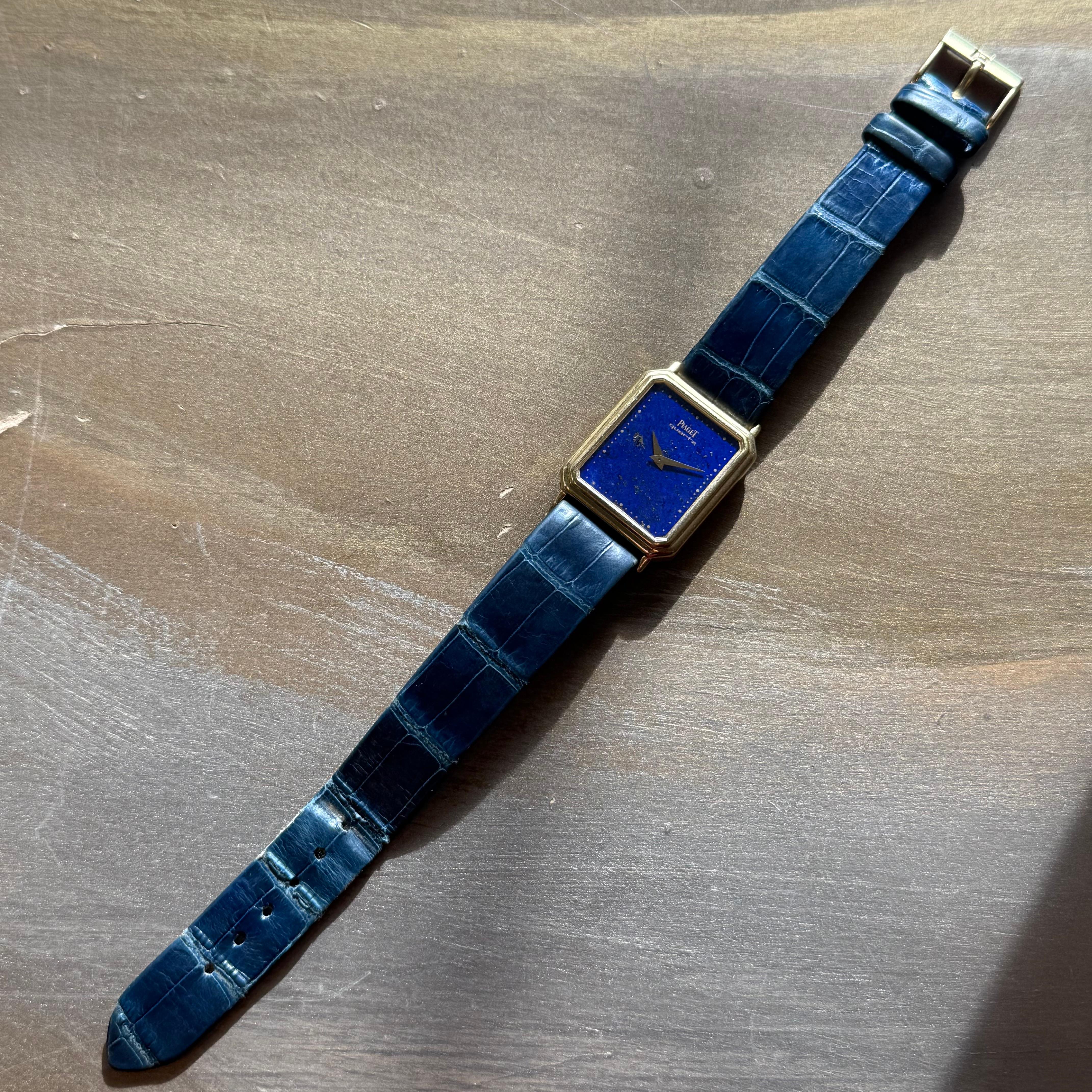 90's Rare Piaget 7148 Lapislazzuli Oro Giallo In condizioni buone in vendita a Gazzaniga (BG), IT