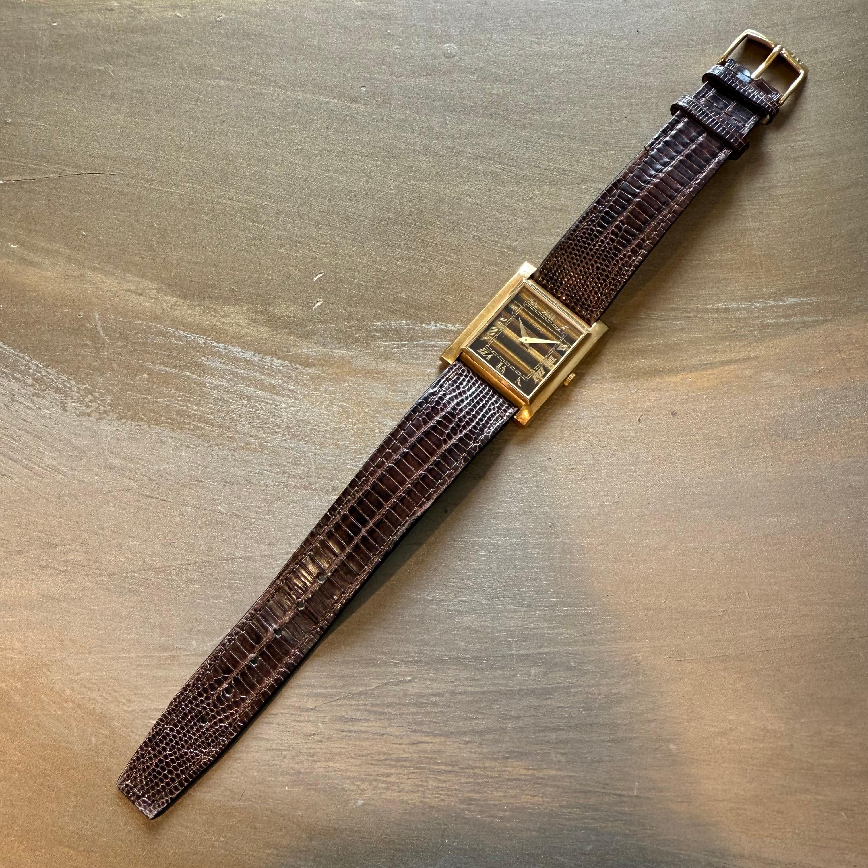 Raro Piaget 9057 occhio di tigre in oro giallo degli anni '90 in vendita 3