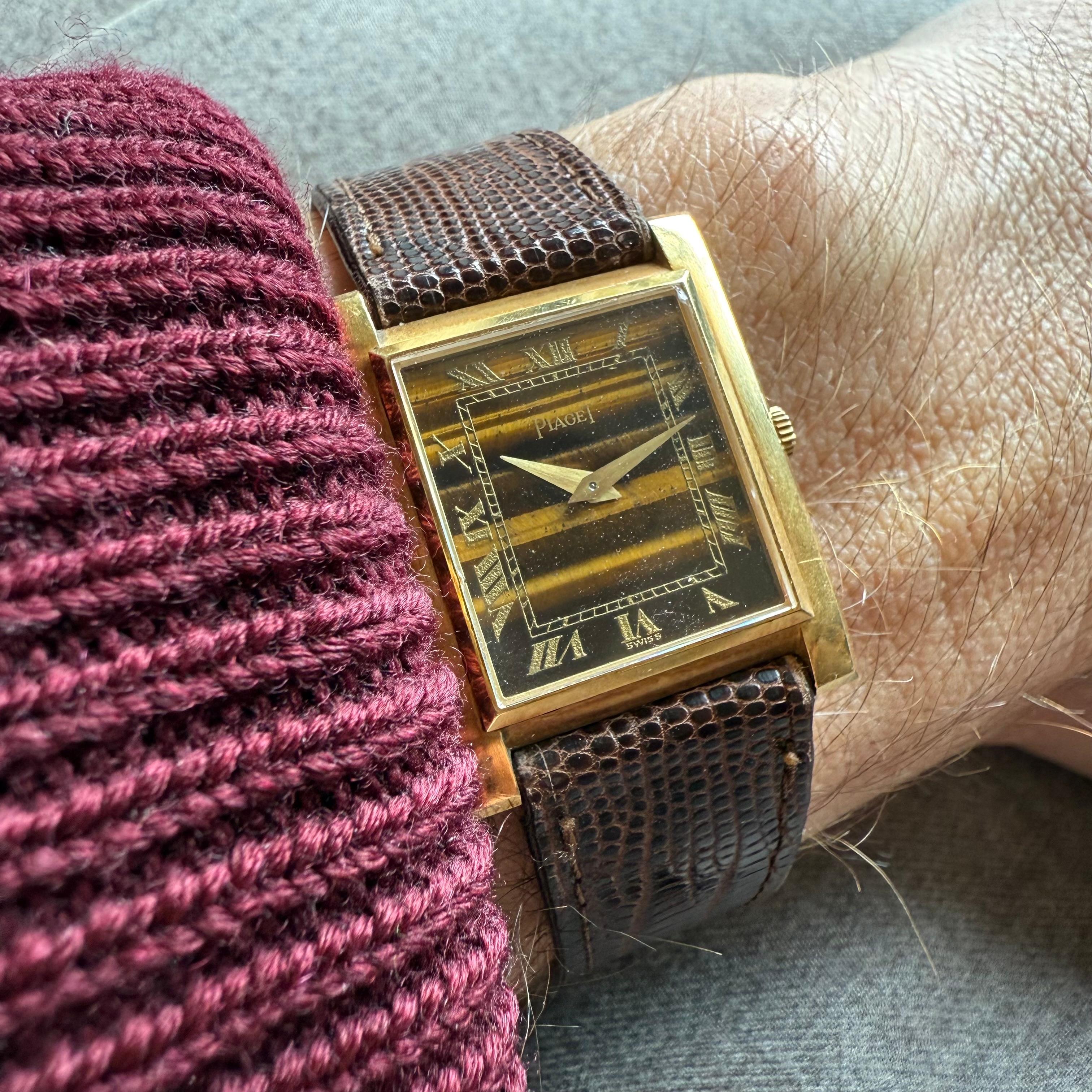 Raro Piaget 9057 occhio di tigre in oro giallo degli anni '90 in vendita 5