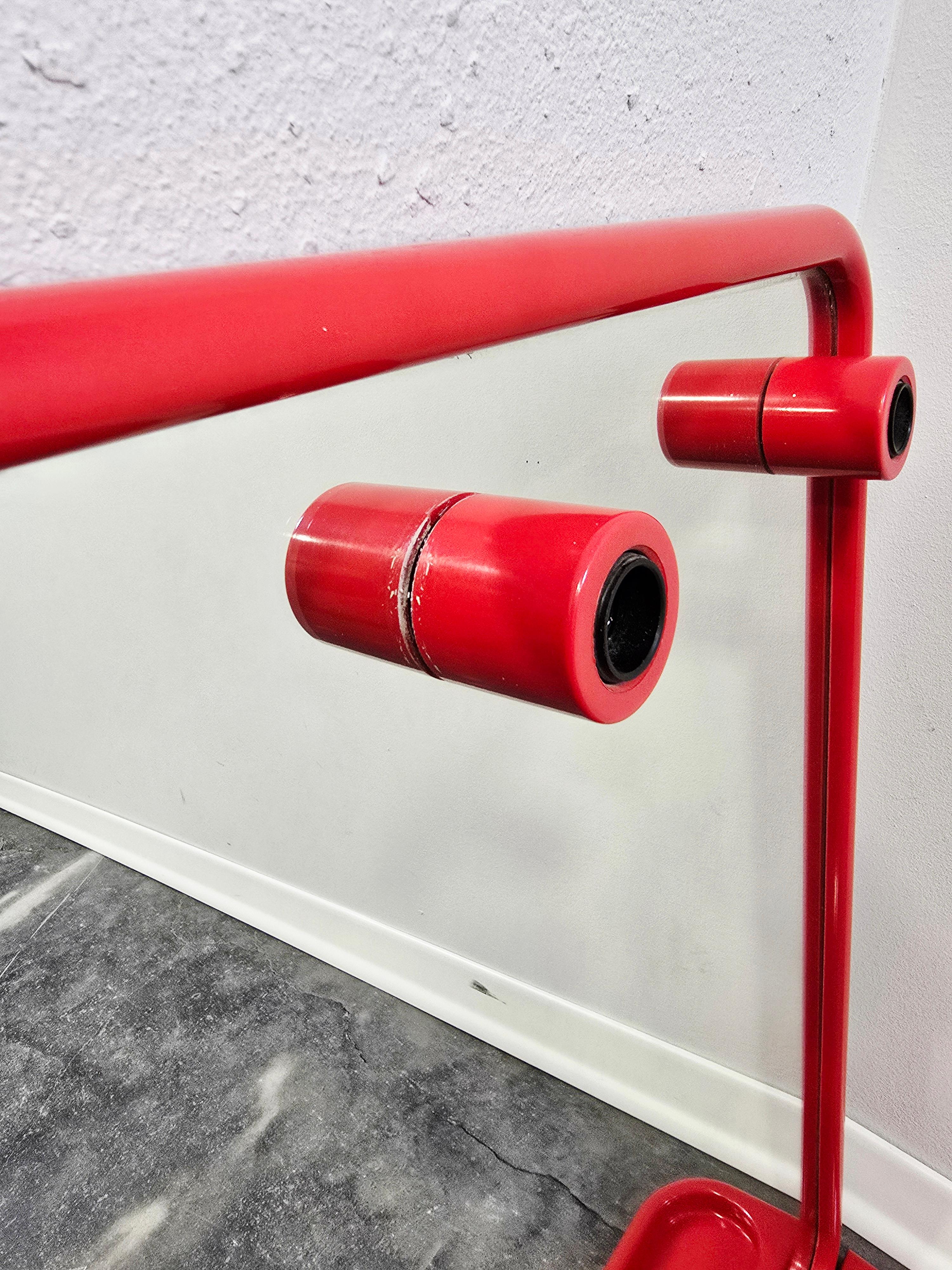 90s Red Mirror with Shelf For Sale 1