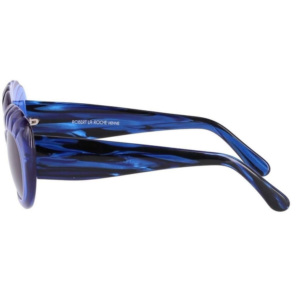 Blue 90s Robert La Roche Vintage transparent blue acetate butterfly sunglasses For Sale