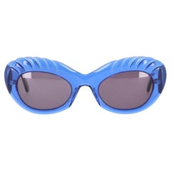 90s Robert La Roche Vintage transparent blue acetate butterfly sunglasses