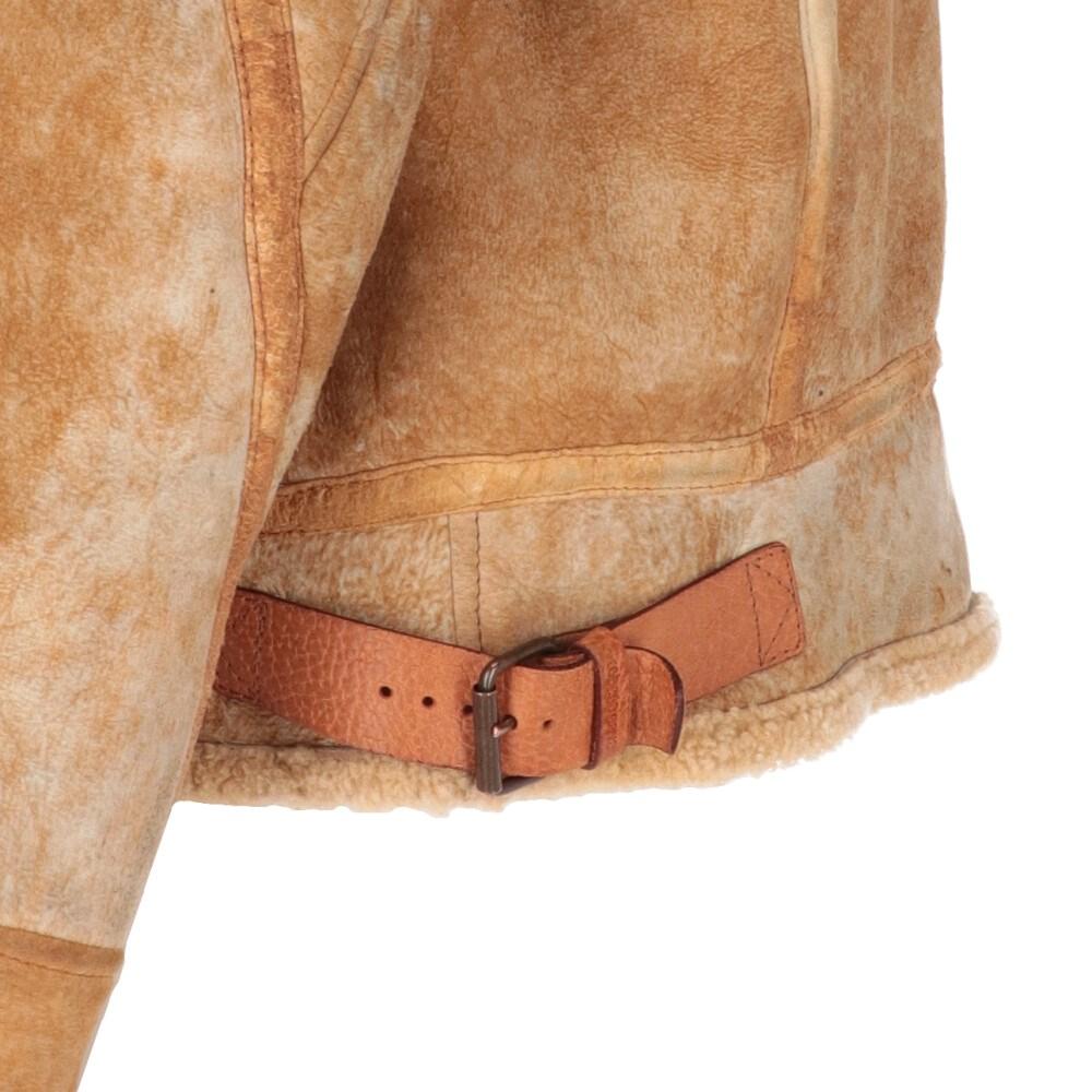 90s Roberto Cavalli Vintage beige leather sheepskin jacket 1